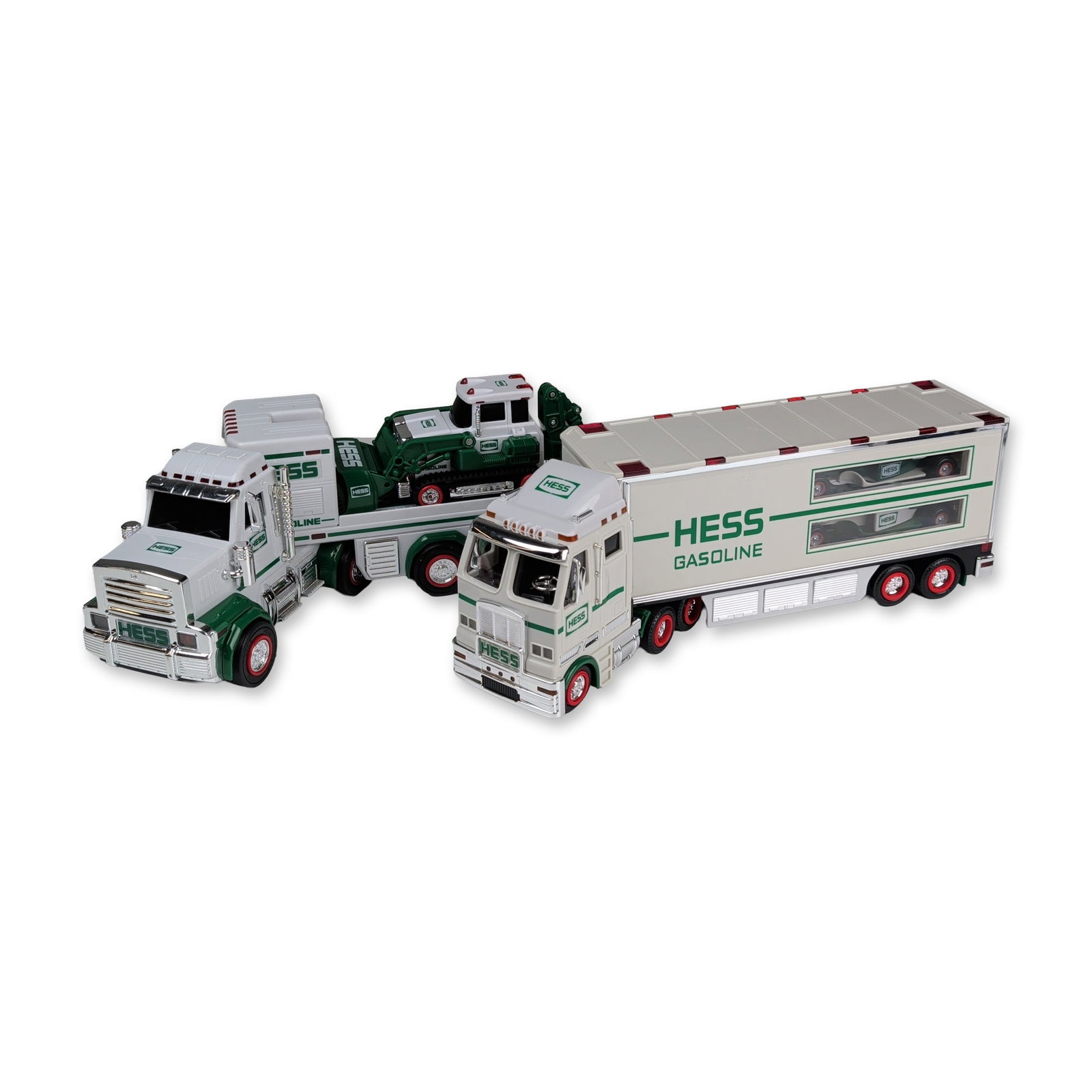 Two Hess Toy Trucks with Tractor and Racecars Set (1 of 4)