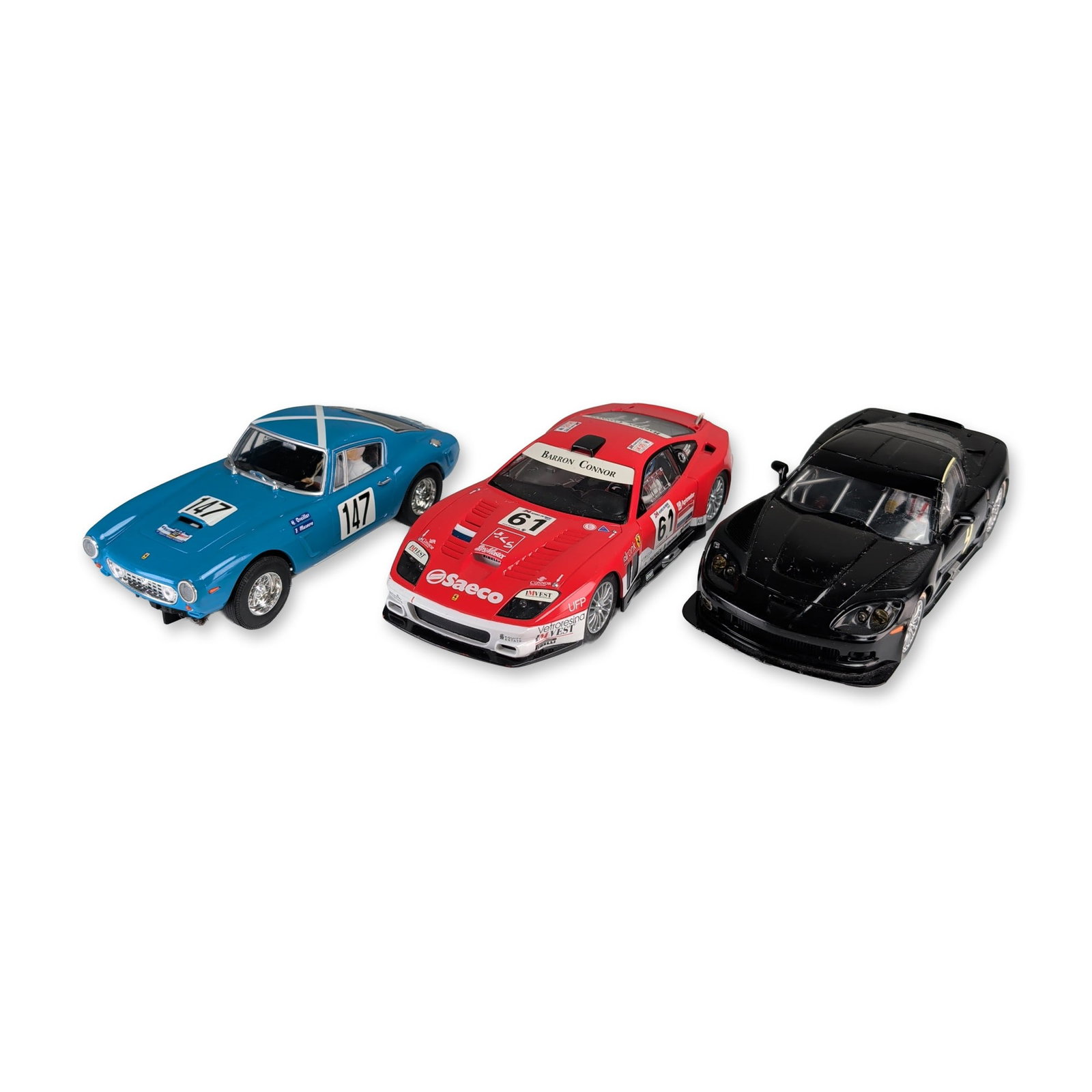 3pc 1/32 Scale Carrera Ferrari and Corvette Slot Cars (1 of 3)