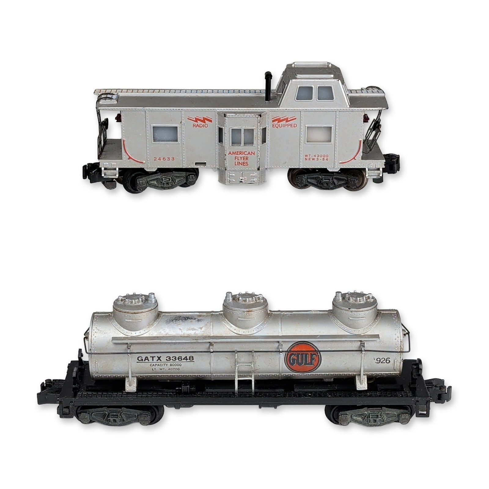 Two Gilbert American Flyer 3/16 Scale Trains, Three Dome Tank and Caboose (1 of 4)