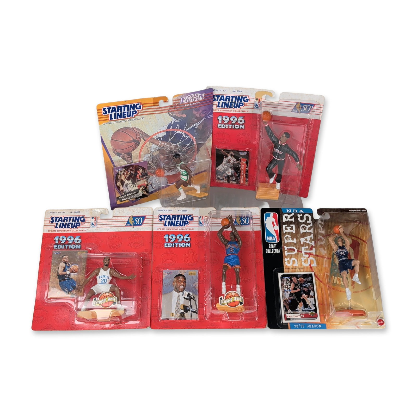 5pc 1990s Kenner, Hasbro and Mattel Basketball Figures (1 of 2)