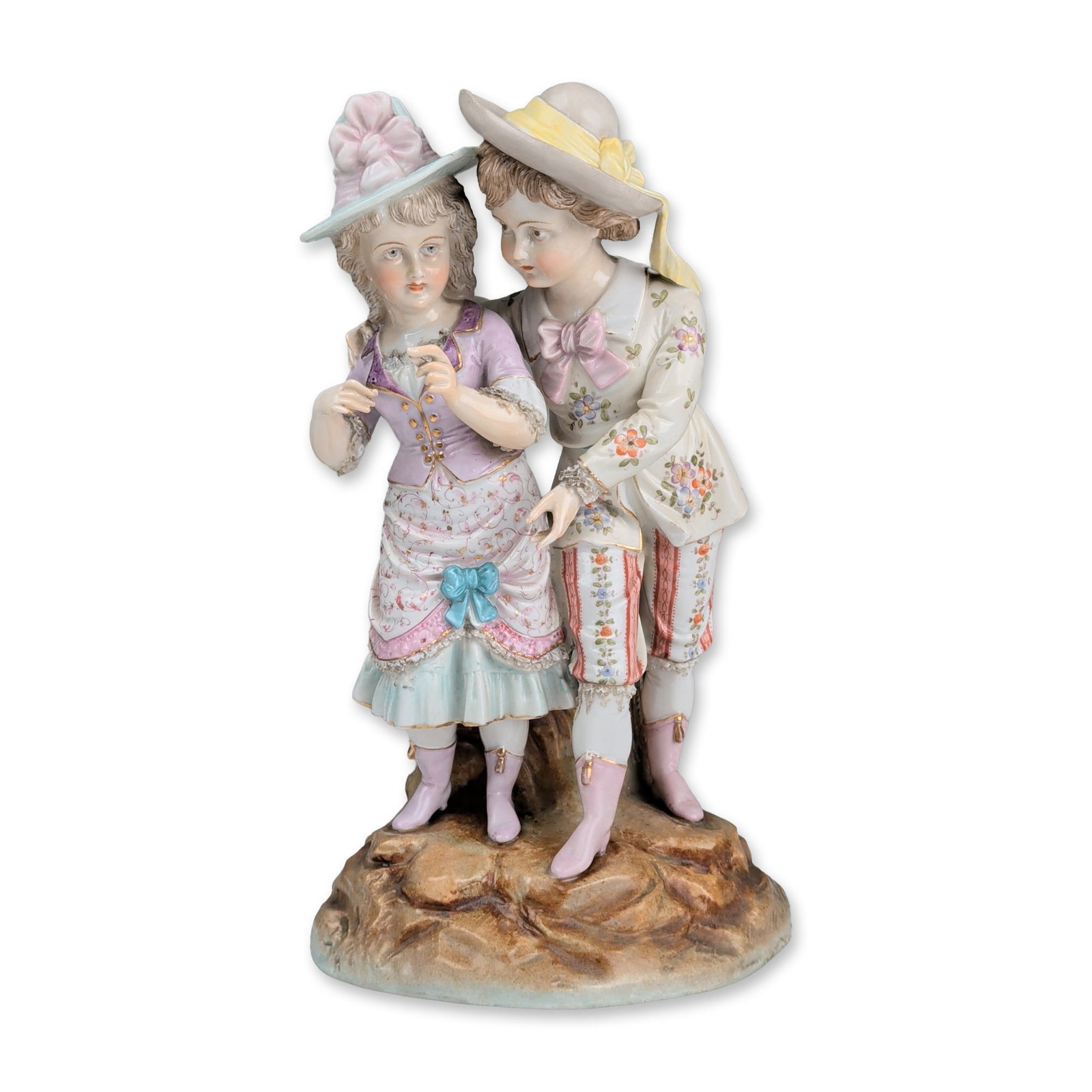 Porcelain Courting Couple Figural Sculpture (1 of 4)