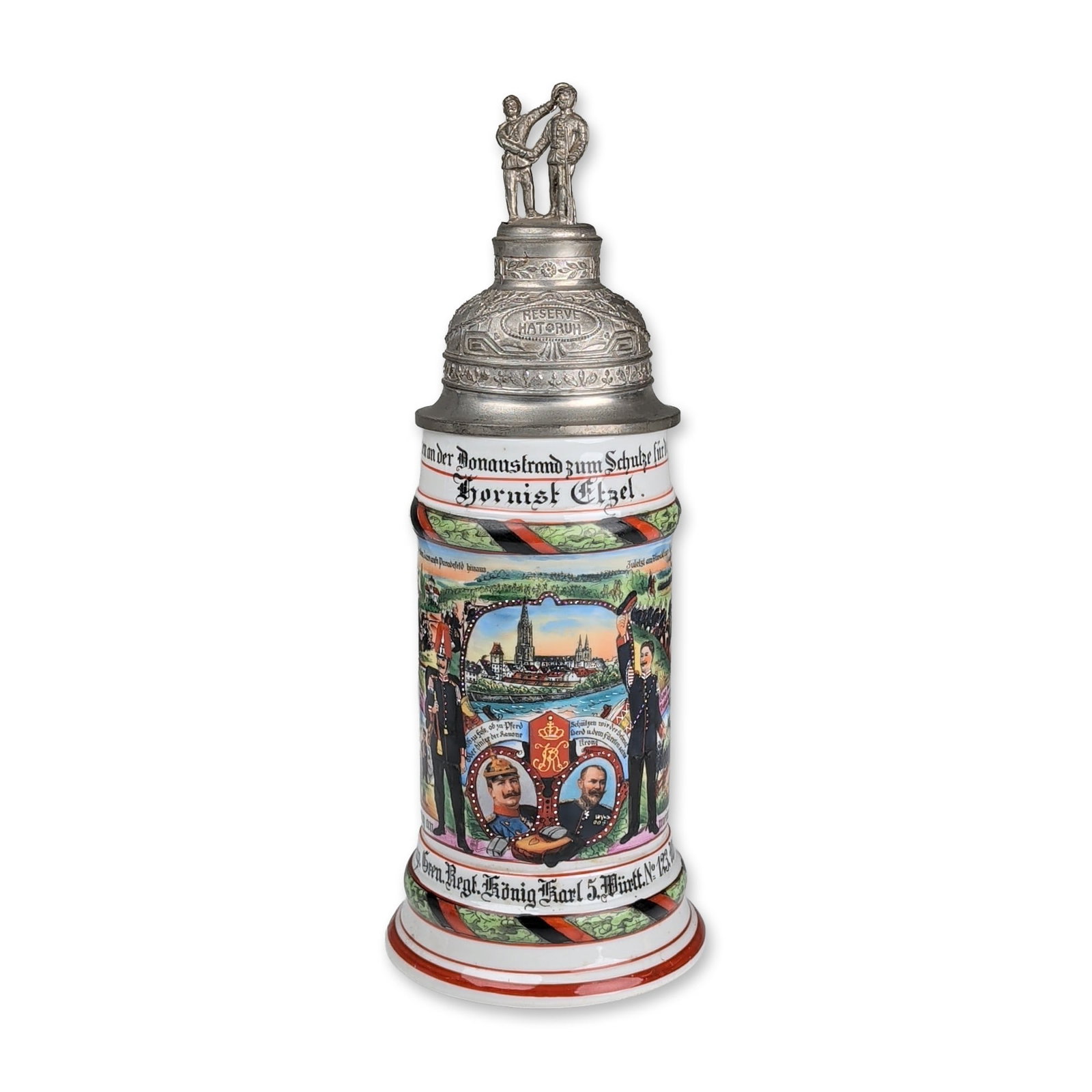 Imperial German 123rd Grenadier Regiment Reservist Beer Stein (1 of 6)