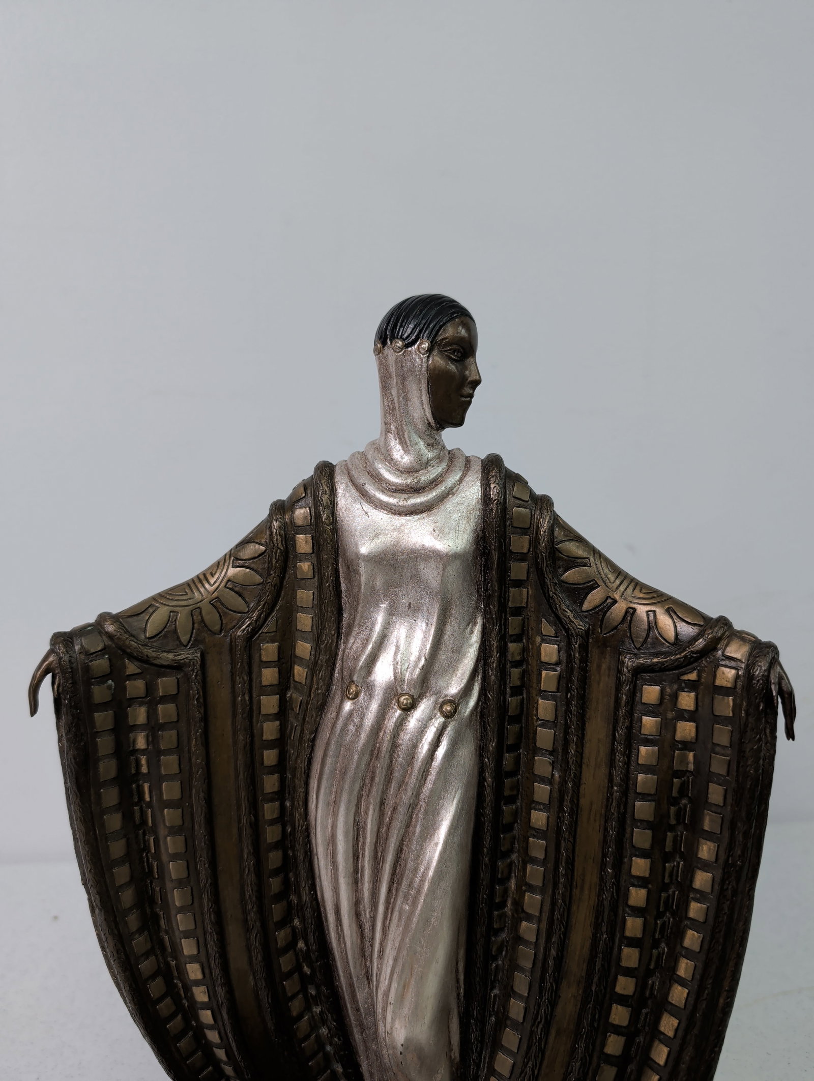 Erte (Russian/French, 1892-1990), Art Deco Polychrome Bronze Sculpture, Signed & Numbered - 3