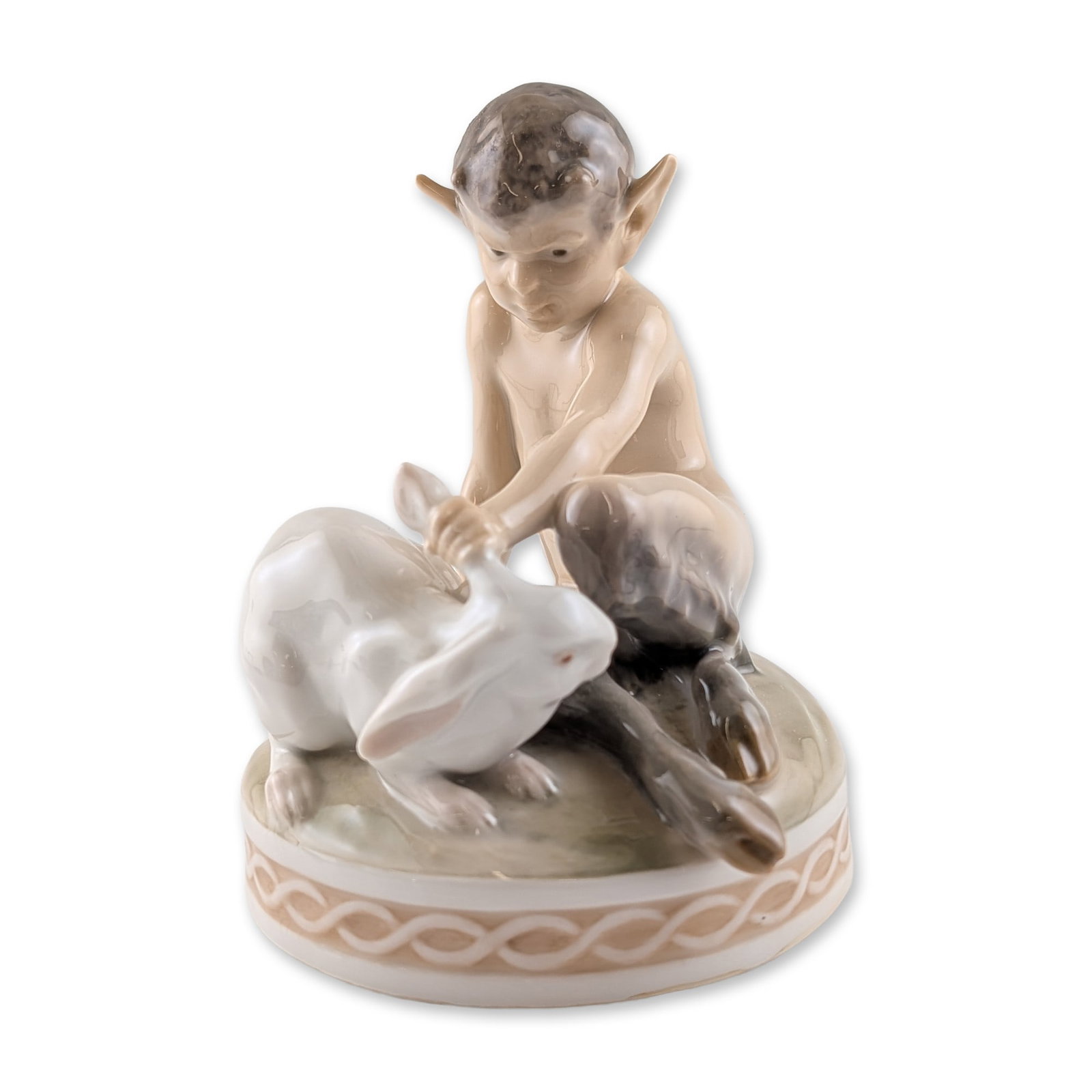 Royal Copenhagen Porcelain Faun With Rabbit (1 of 3)