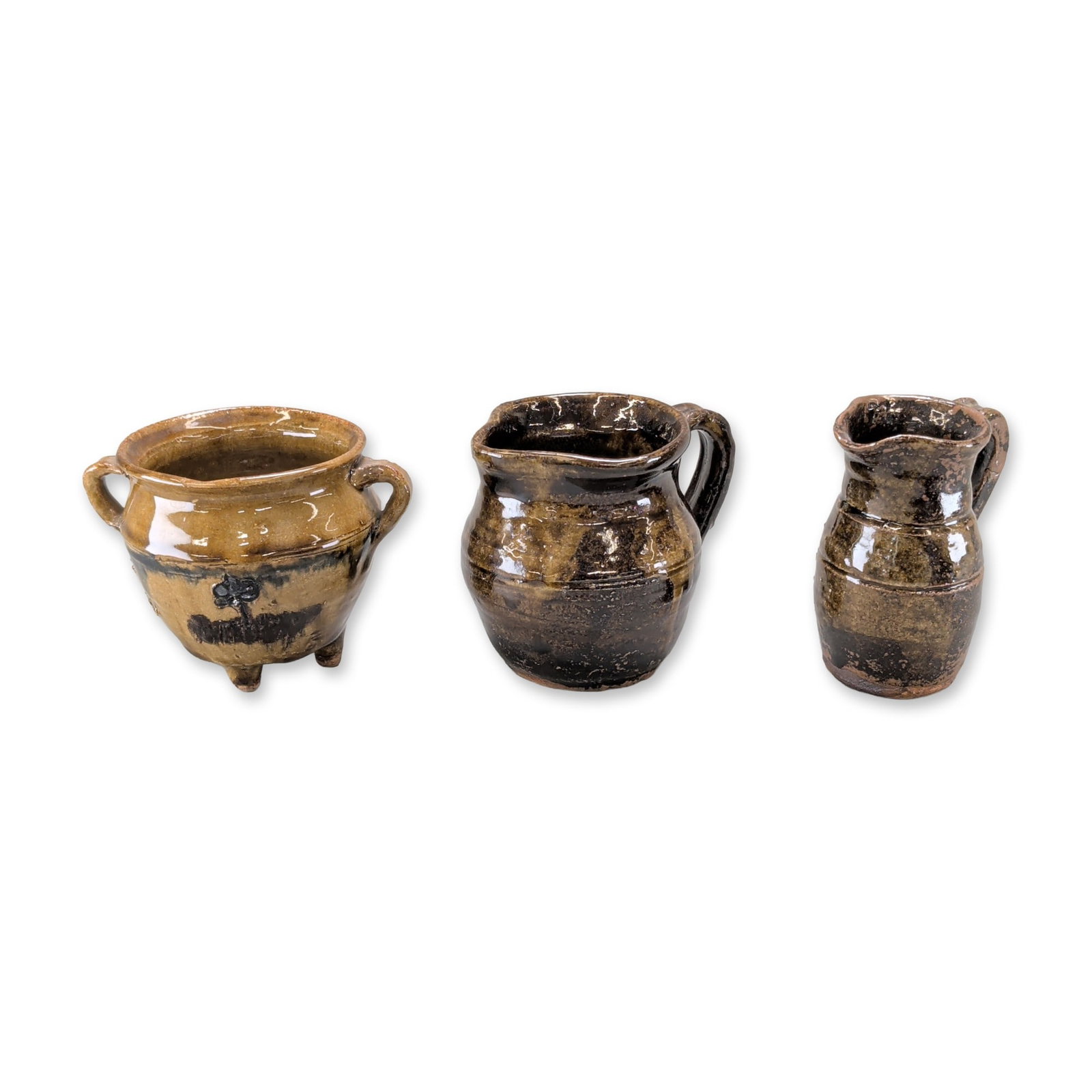 3pc Marie Rogers Georgia Folk Art Pottery Jugs (1 of 4)