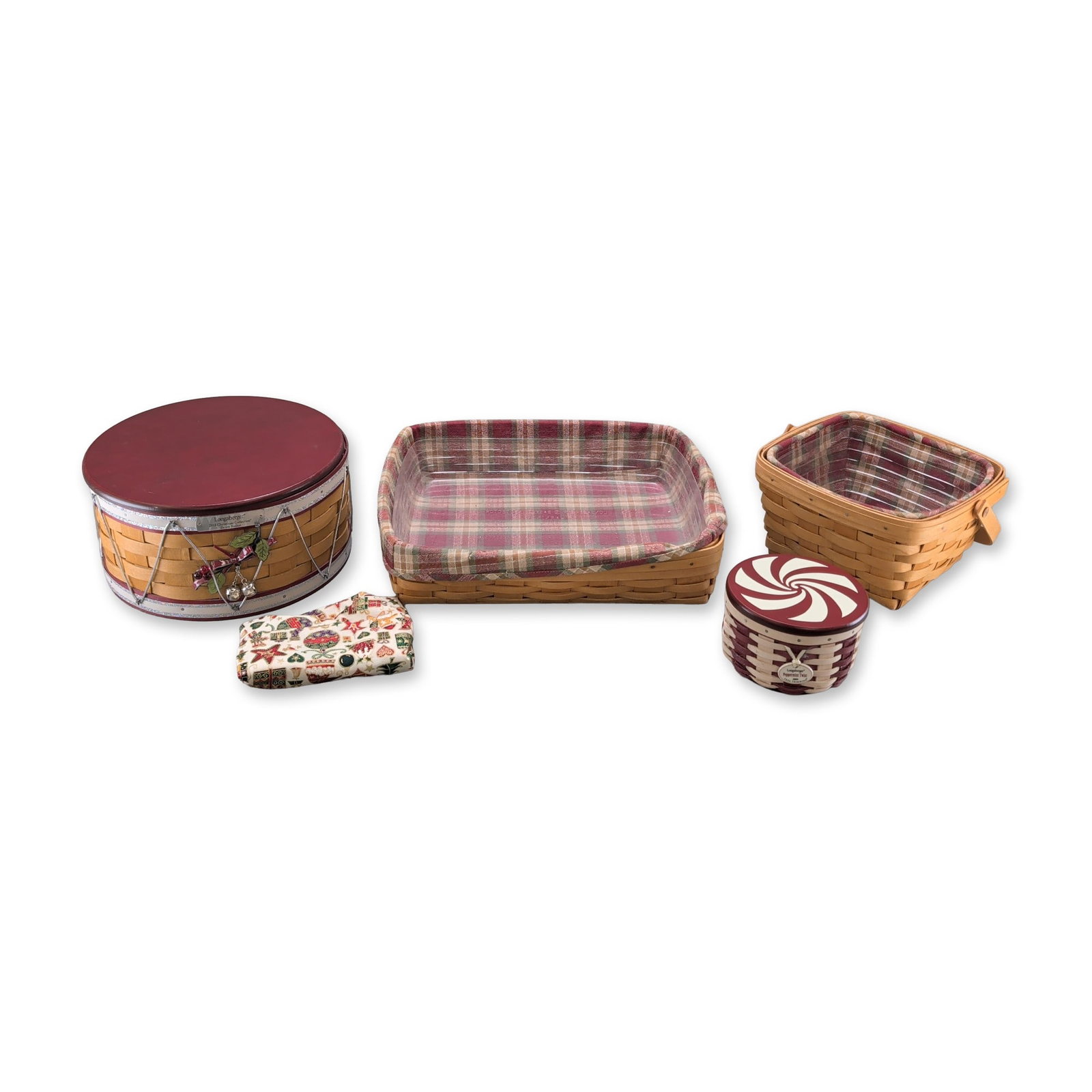 6pc Longaberger Woven Wood Splint Basket Collection (1 of 4)