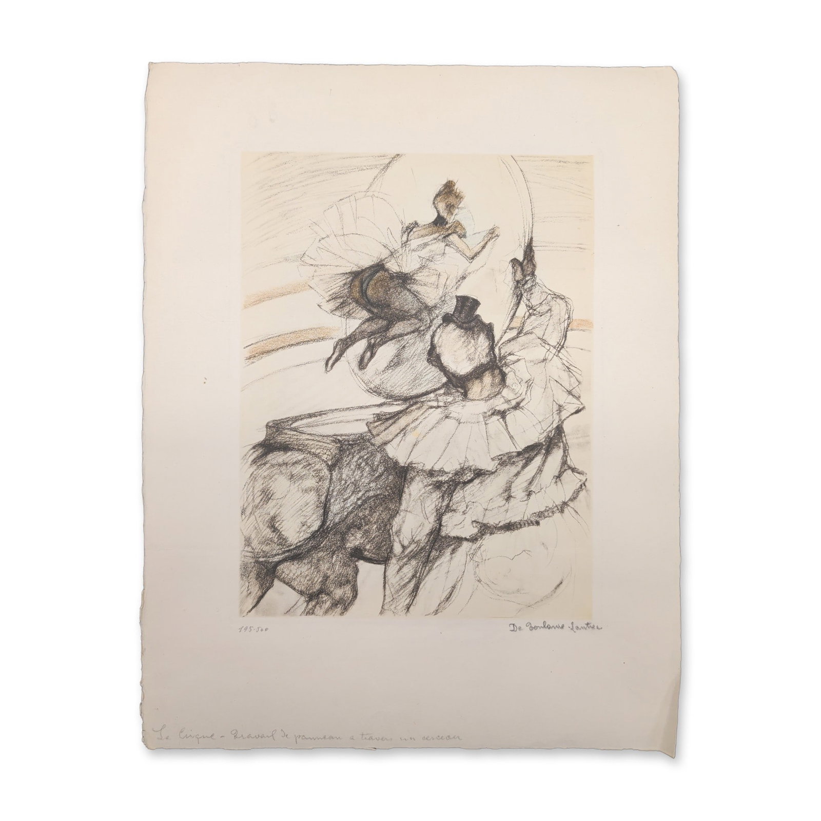 After Henri de Toulouse-Lautrec (French, 1864-1901), Lithograph on Paper, Le Cirque, Numbered (1 of 4)