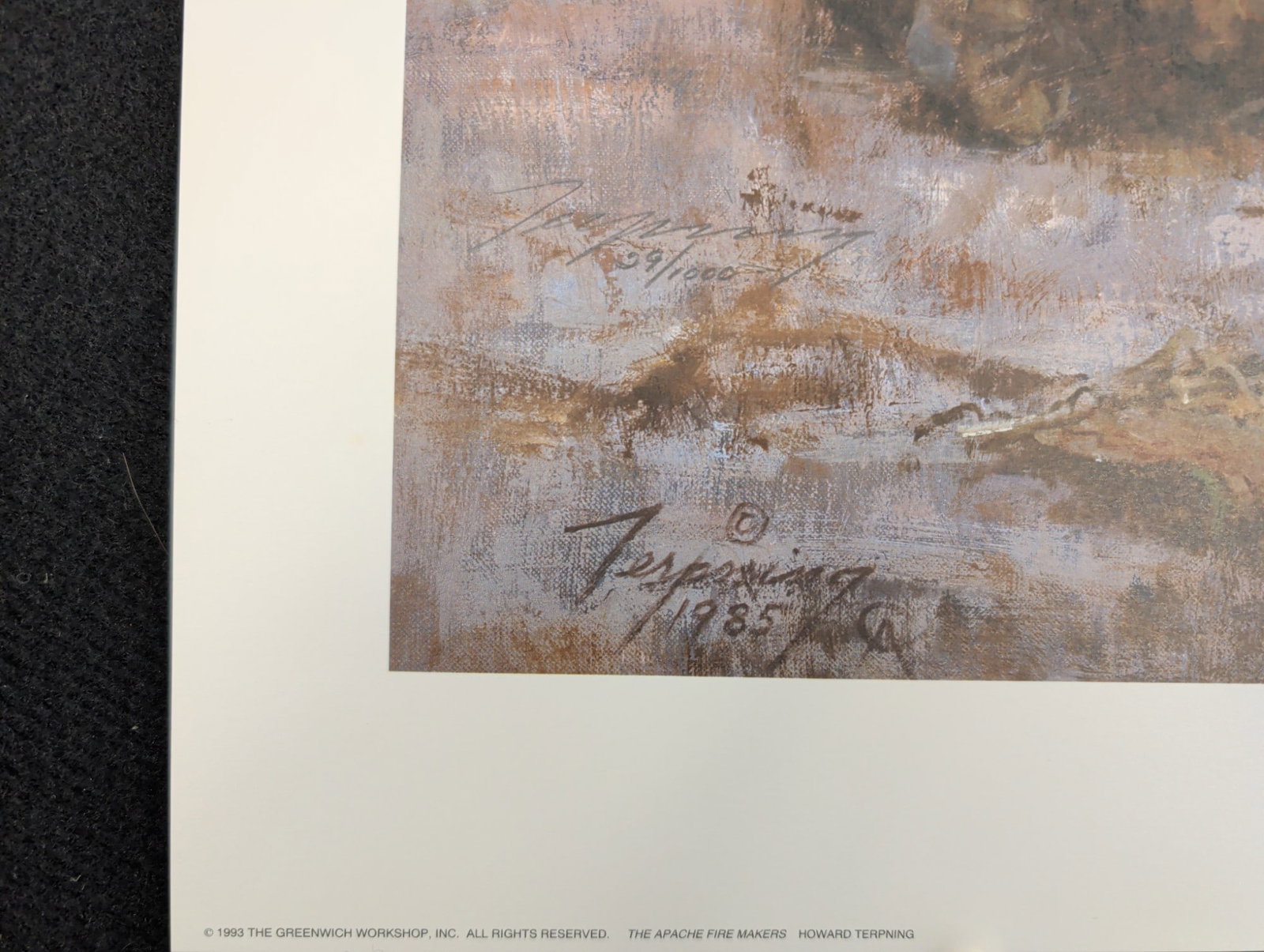 Howard Terpning "The Apache Fire Makers" Signed Lithograph - 3