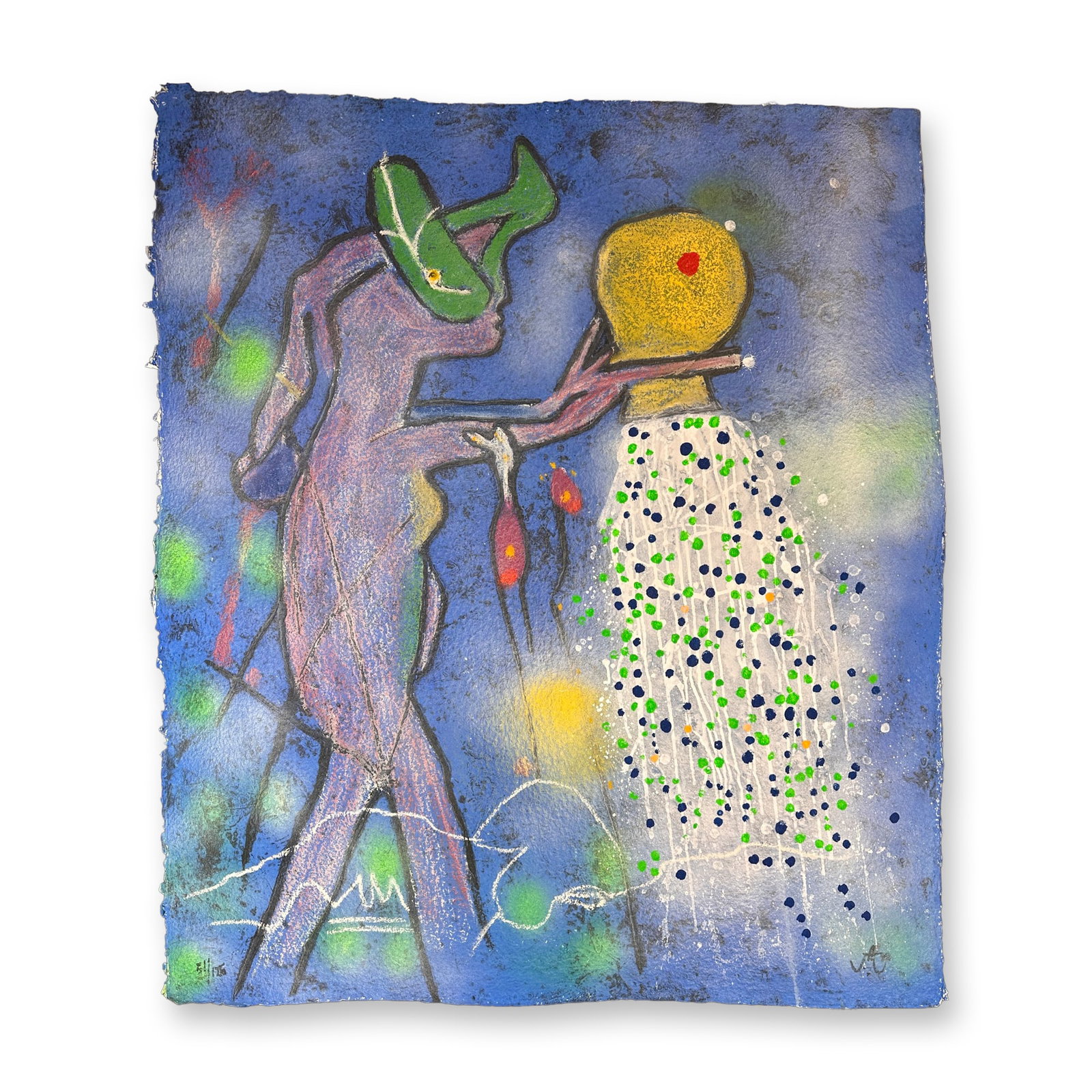 Roberto Matta (Chilean 1911-2002) Carborundum Etching on Handmade Paper La Dulce Aqua Vita signed (1 of 4)