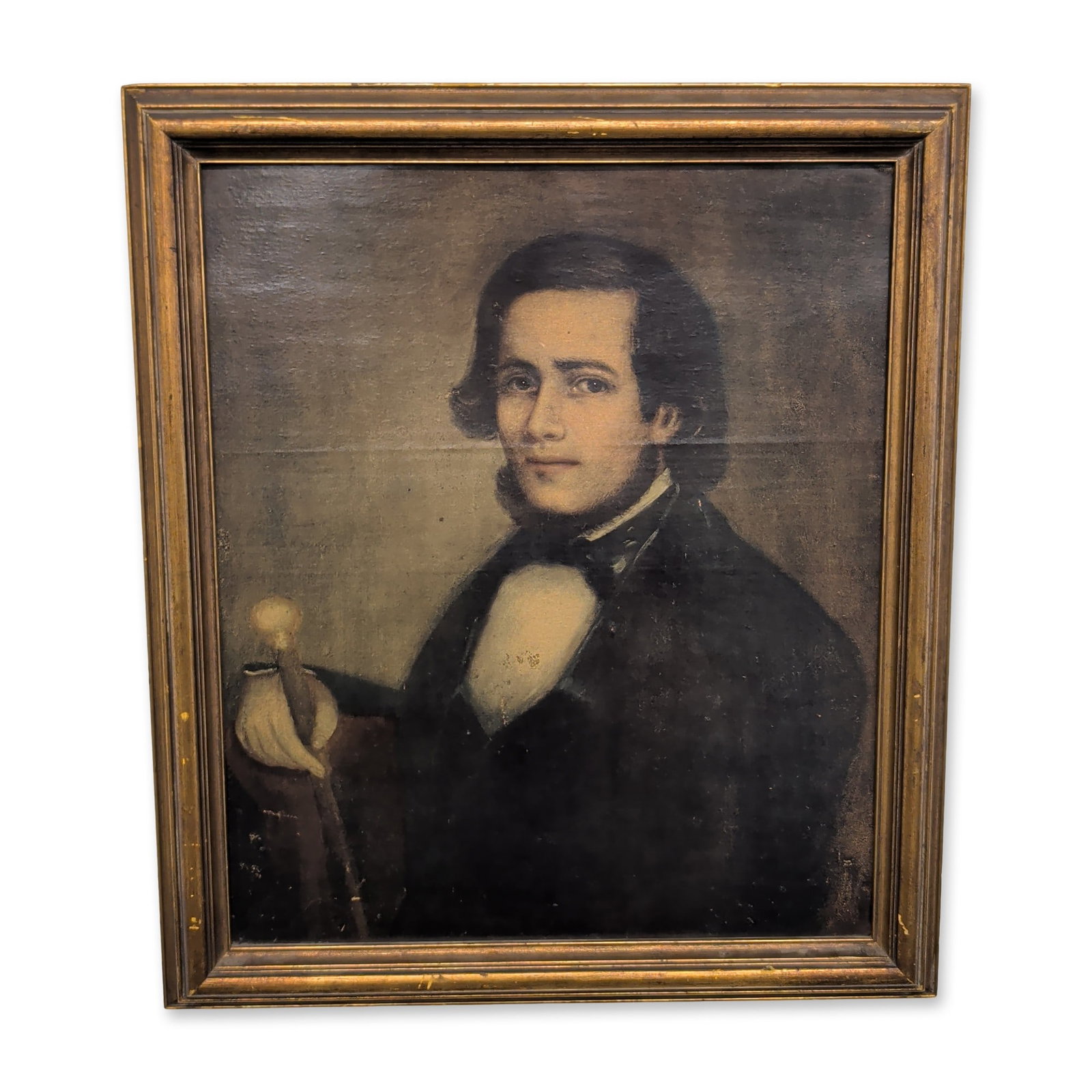 Attributed to Horace Bundy, Portrait Print on Wood Panel (1 of 3)