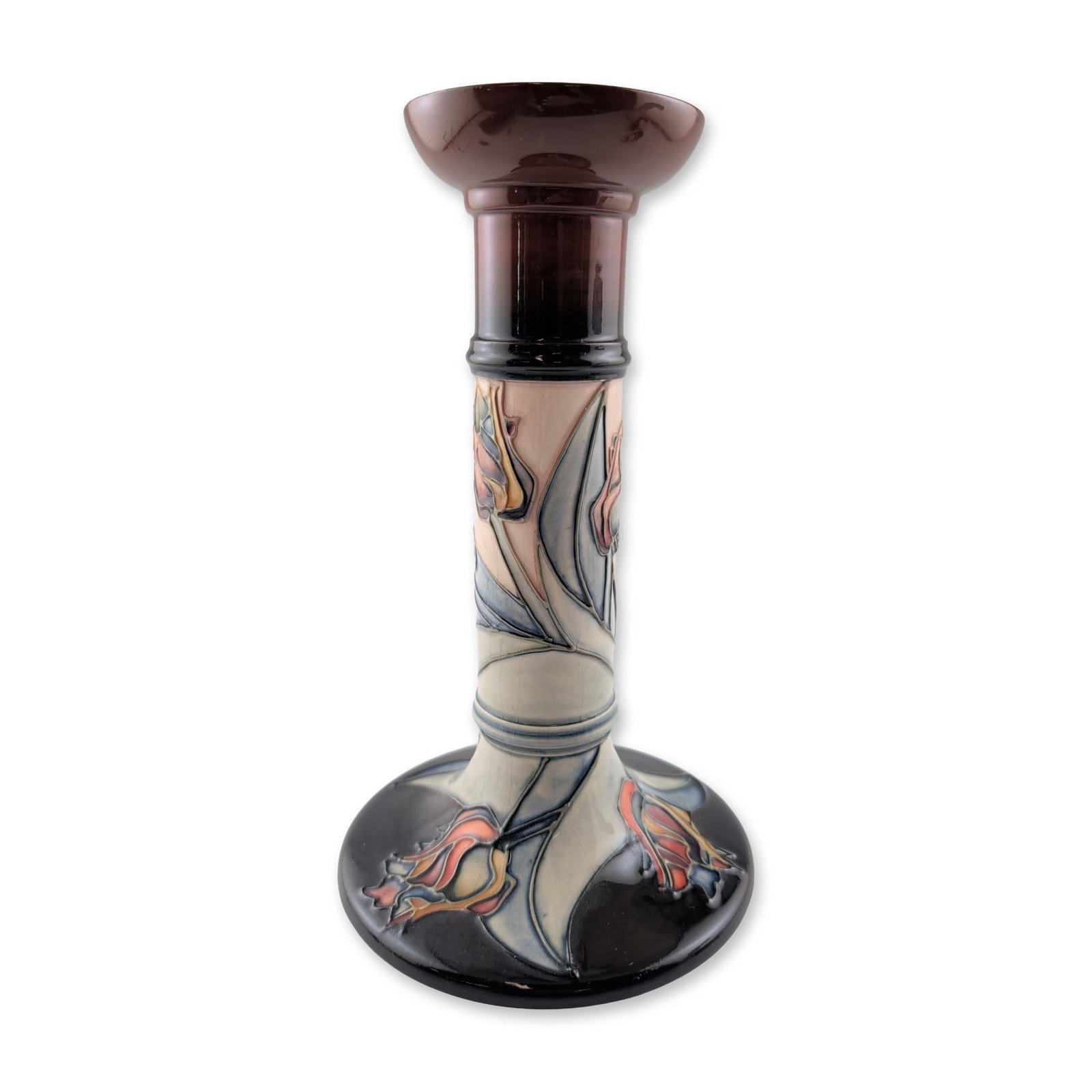 Sally Tuffin for Moorcroft Red Tulip Candlesticks (1 of 5)
