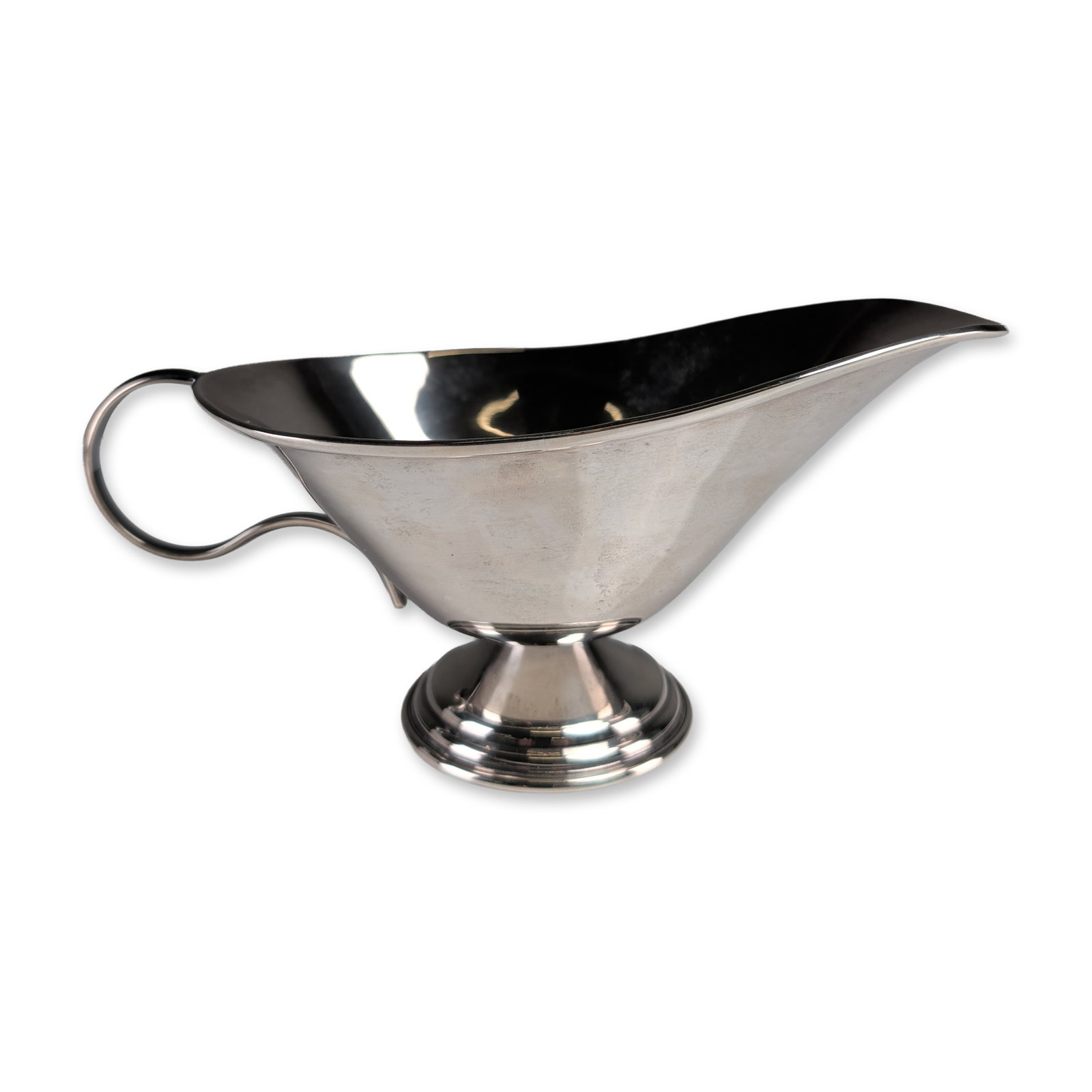 Modernist Solid Silver Sauce Boat (1 of 3)