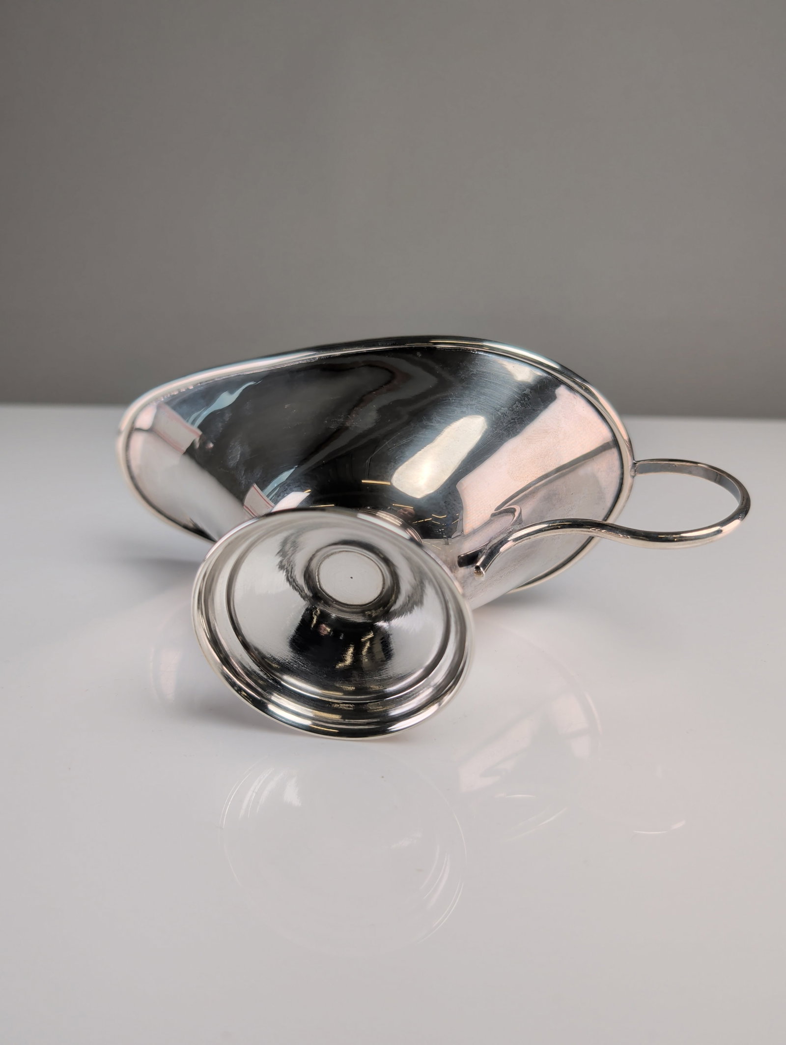 Modernist Solid Silver Sauce Boat - 2