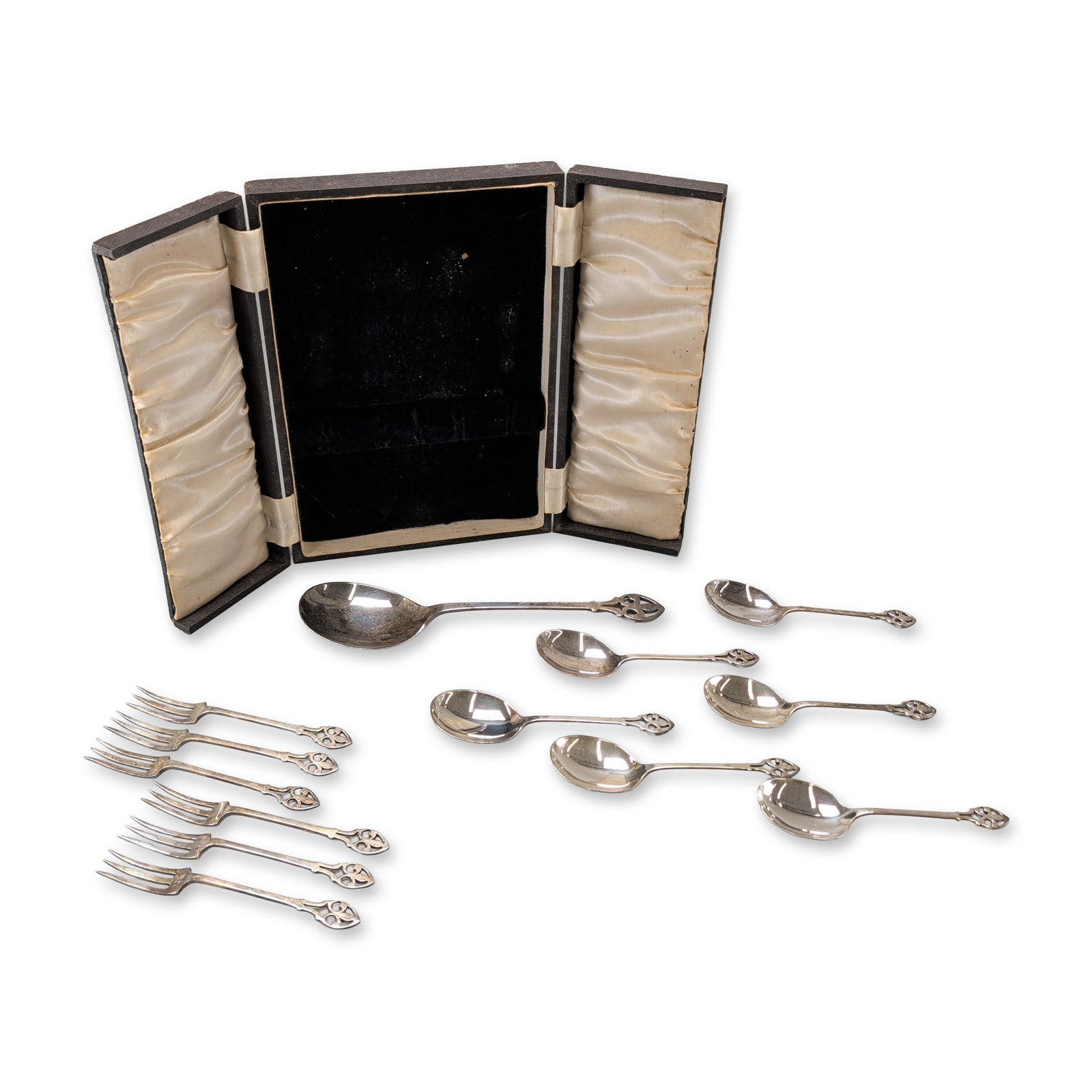 13pc EPNS Flatware Set with Case (1 of 8)