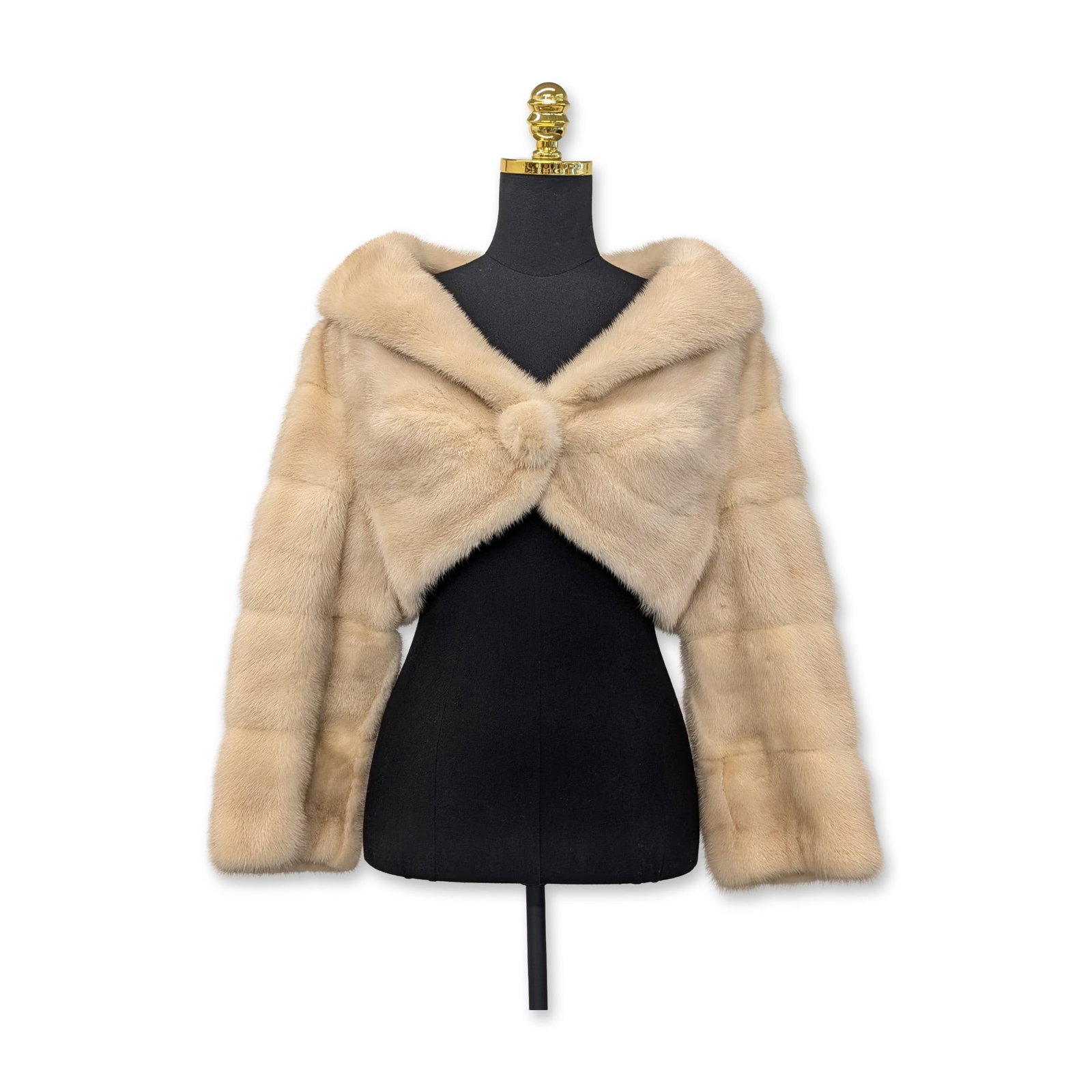 Blonde Fur Mink Bolero Jacket (1 of 6)