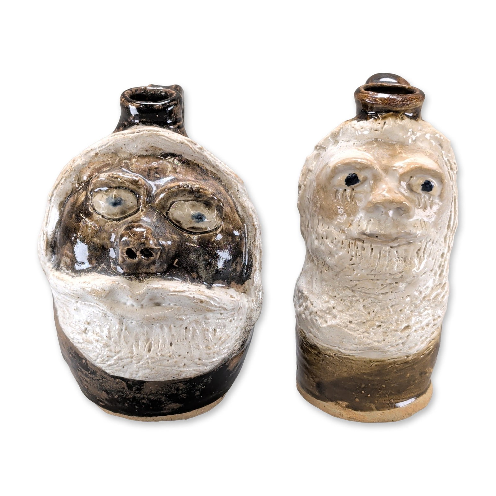 2pc Marie Rogers Georgia Folk Pottery Face Jugs (1 of 4)