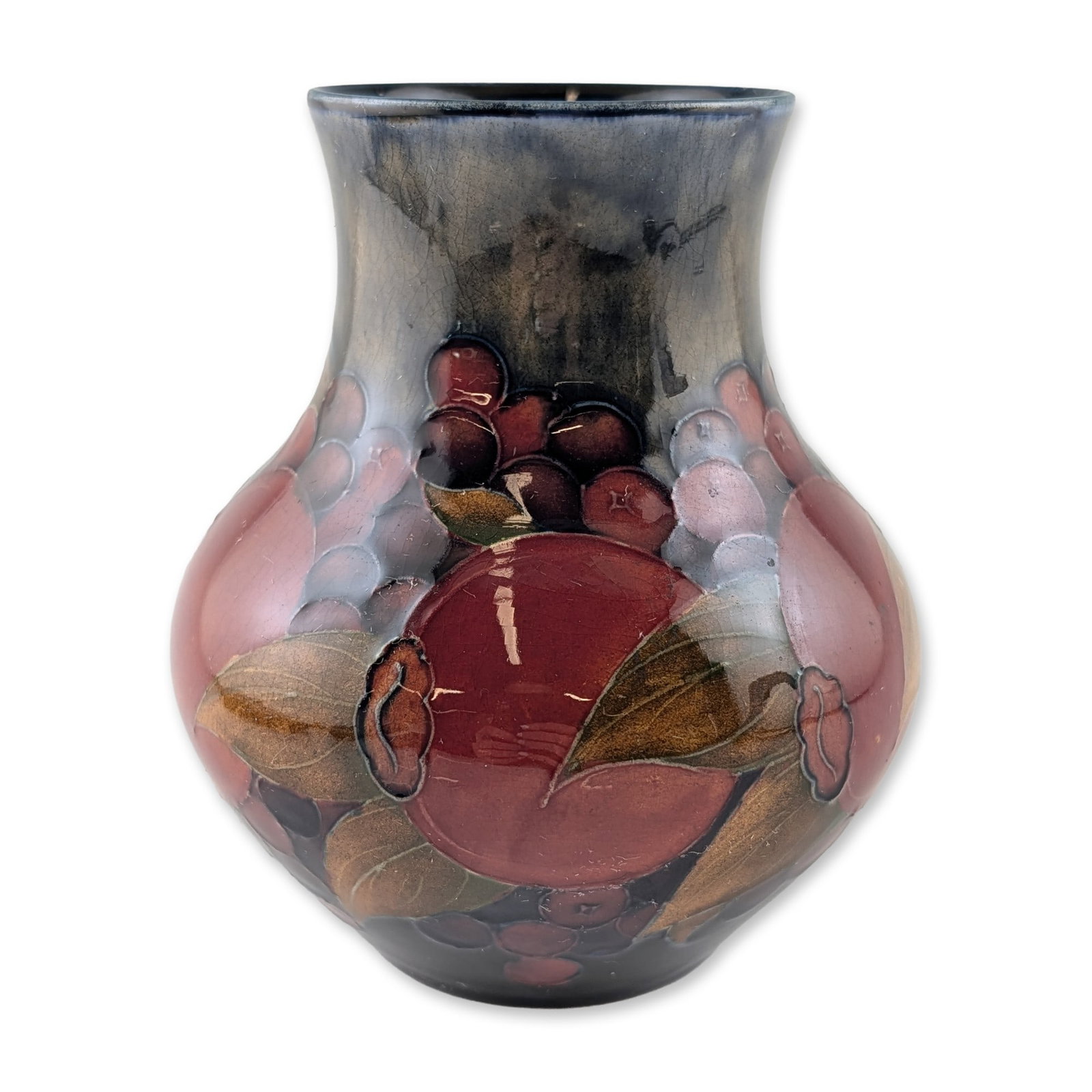 William Moorcroft Pomegranate Pattern Pottery Vase, Signed (1 of 4)
