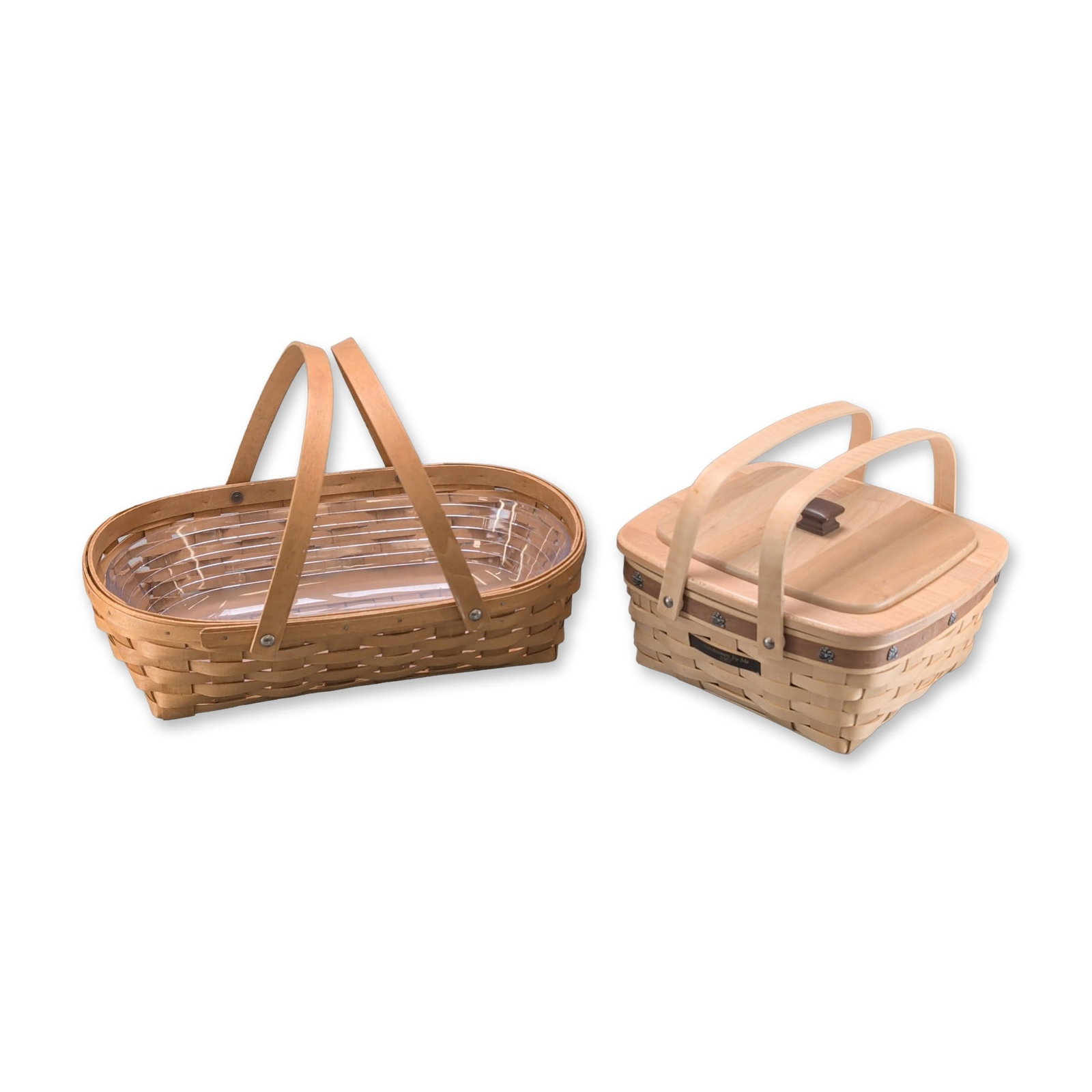 2pc Longaberger Woven Wood Baskets (1 of 4)