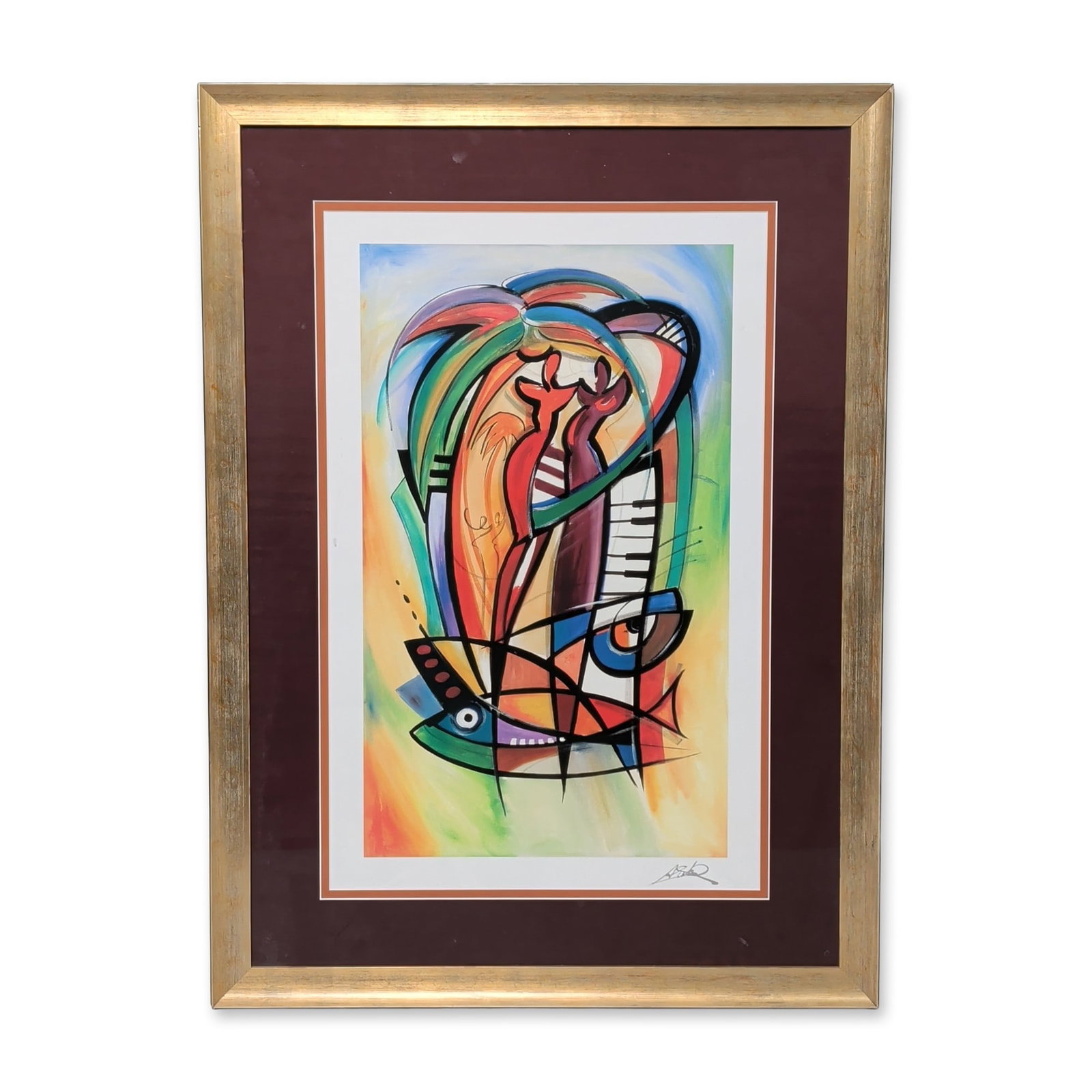 Alfred Gockel (German, b. 1952), Seriolitograph on Paper, Rhythm in the Tropics (1 of 4)