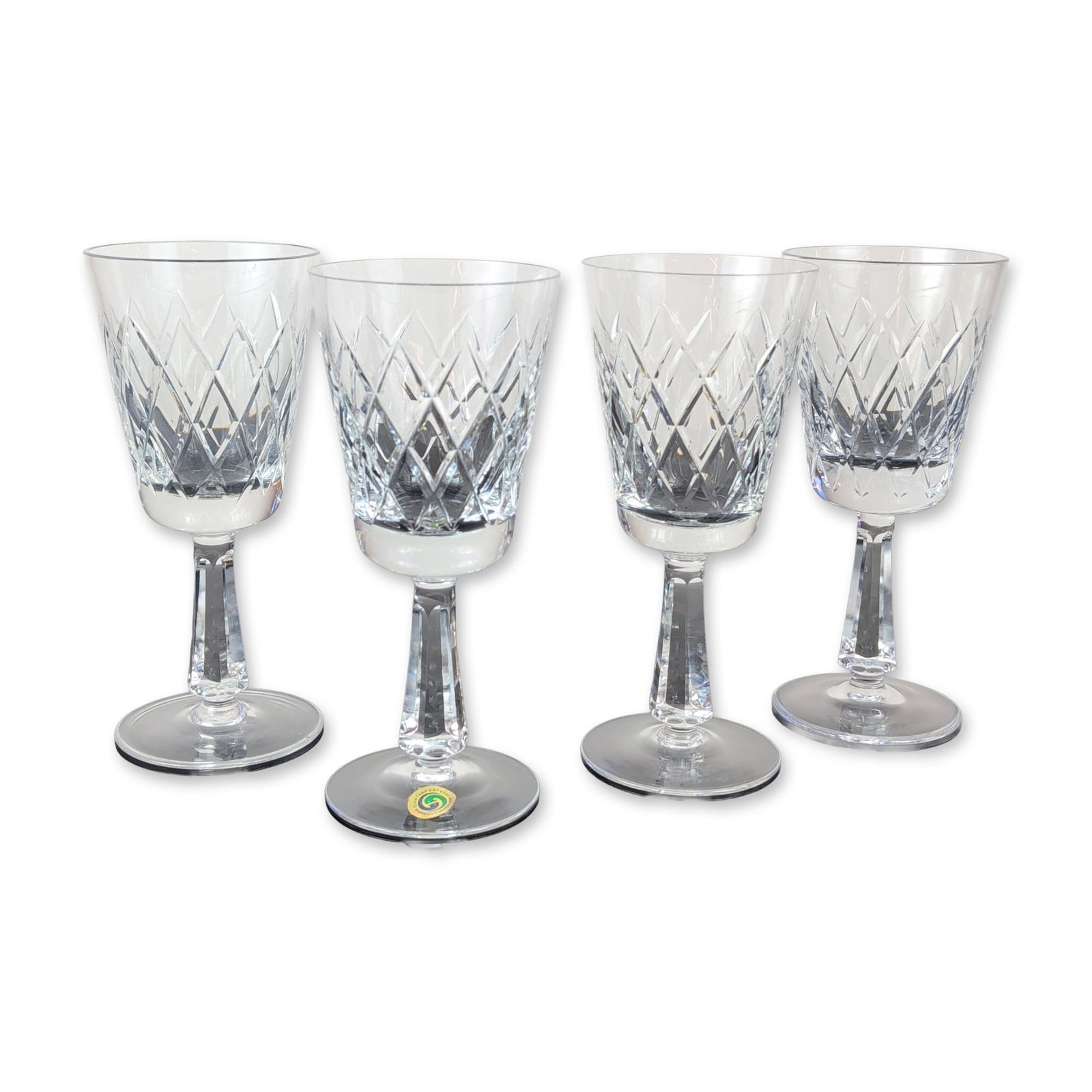 4pc Clontarf Crystal Irish Hand-Cut Lead Crystal Wine Glasses (1 of 5)