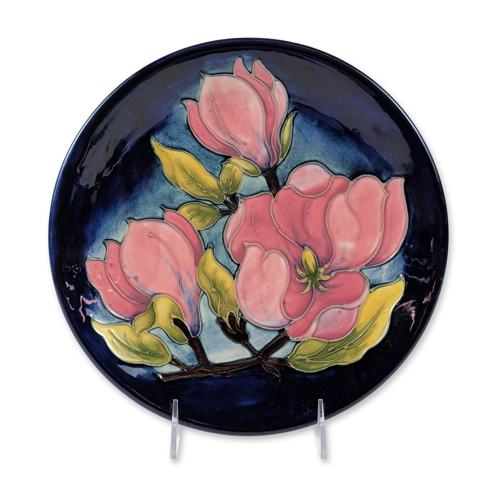 Moorcroft Magnolia Pattern Art Pottery Plate (1 of 3)