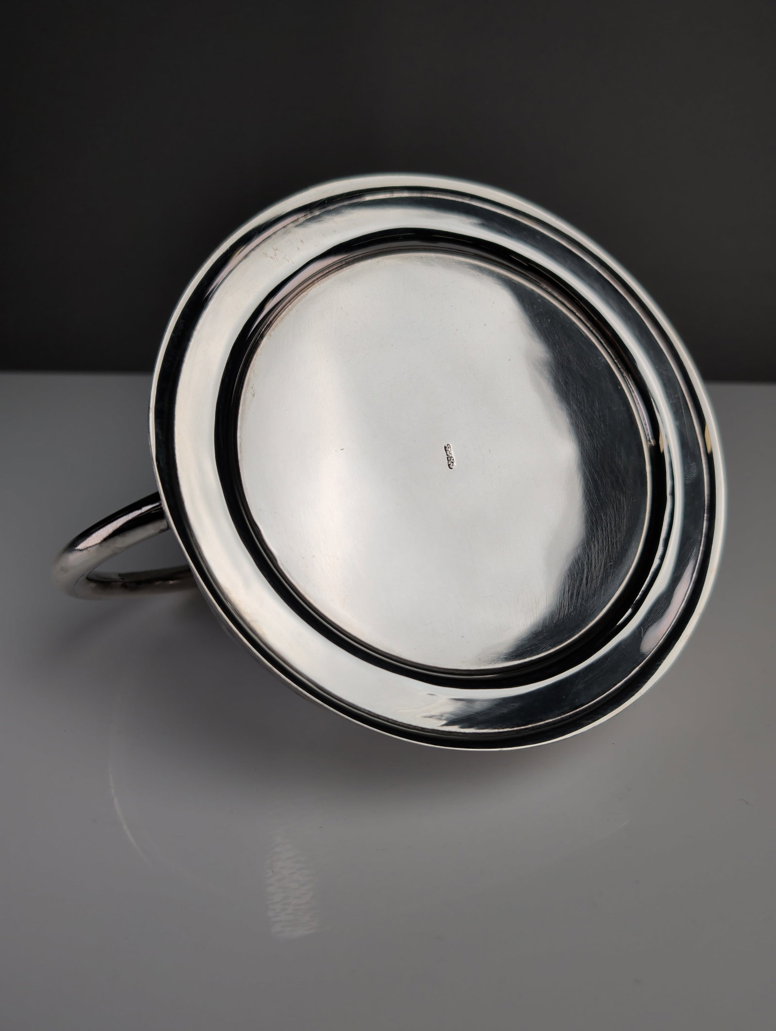 Modernist Solid Silver Martele Lidded Teapot - 4