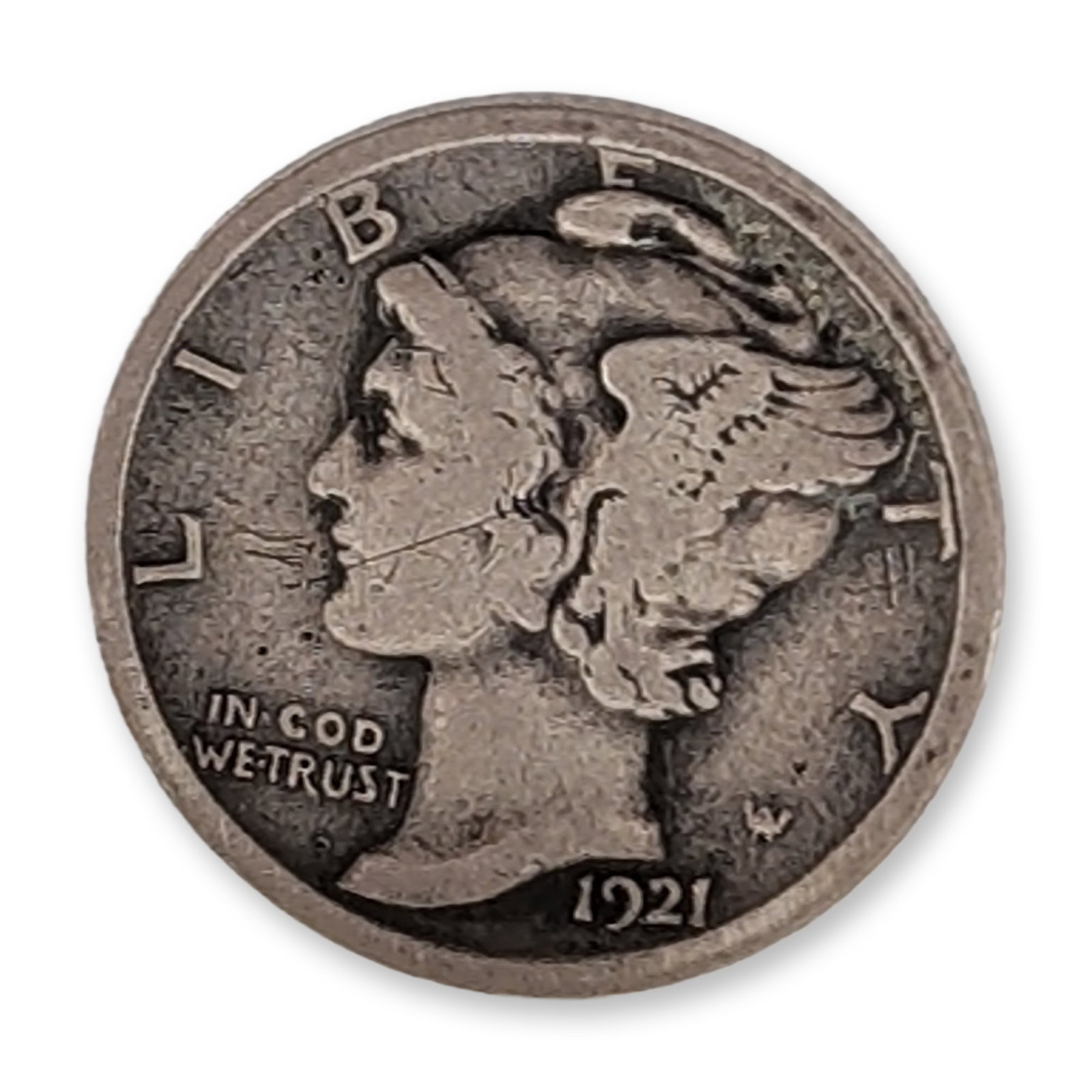1921 US Mercury Silver Dime Rare Key Date (1 of 2)