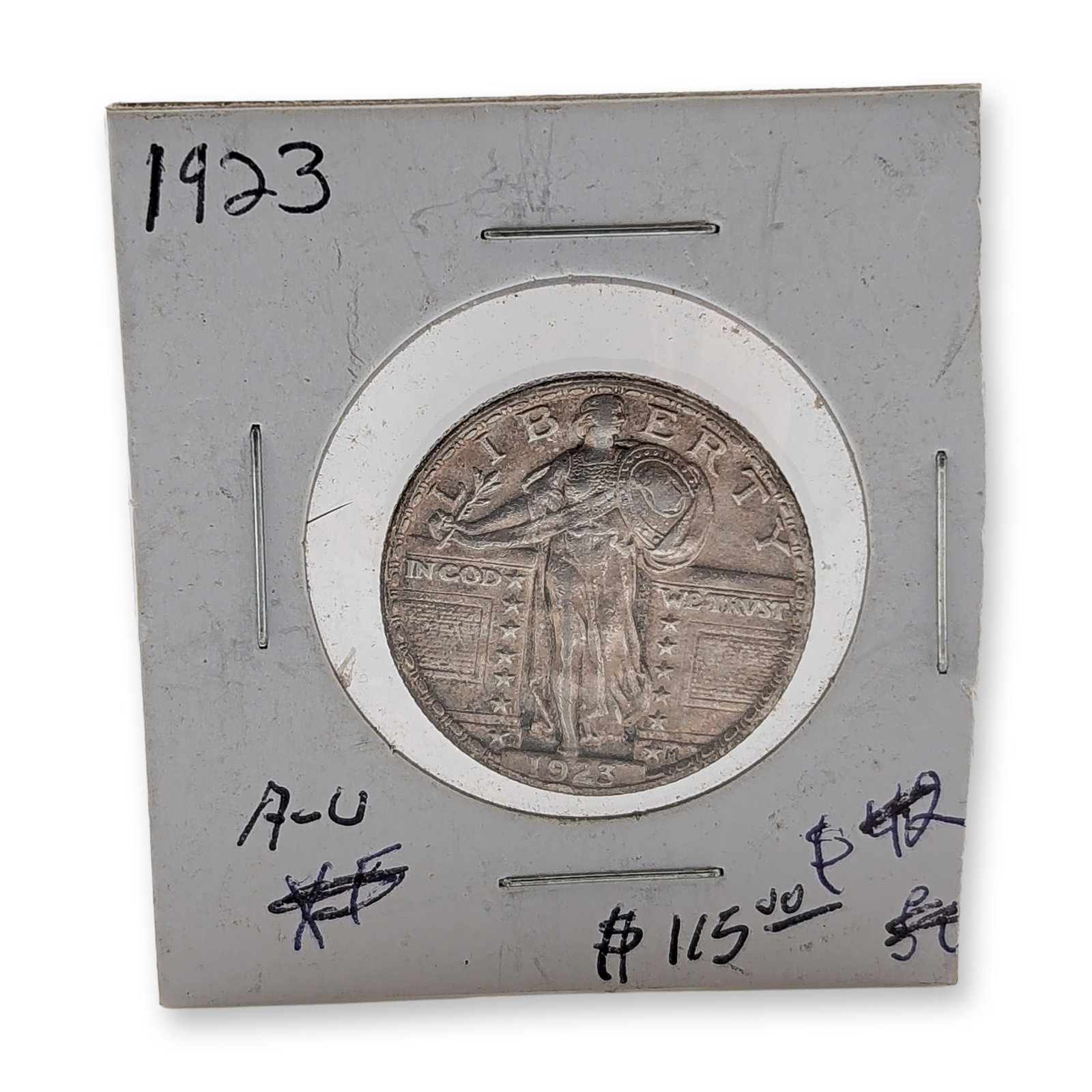 1923 US Standing Liberty Silver Quarter Coin (1 of 2)