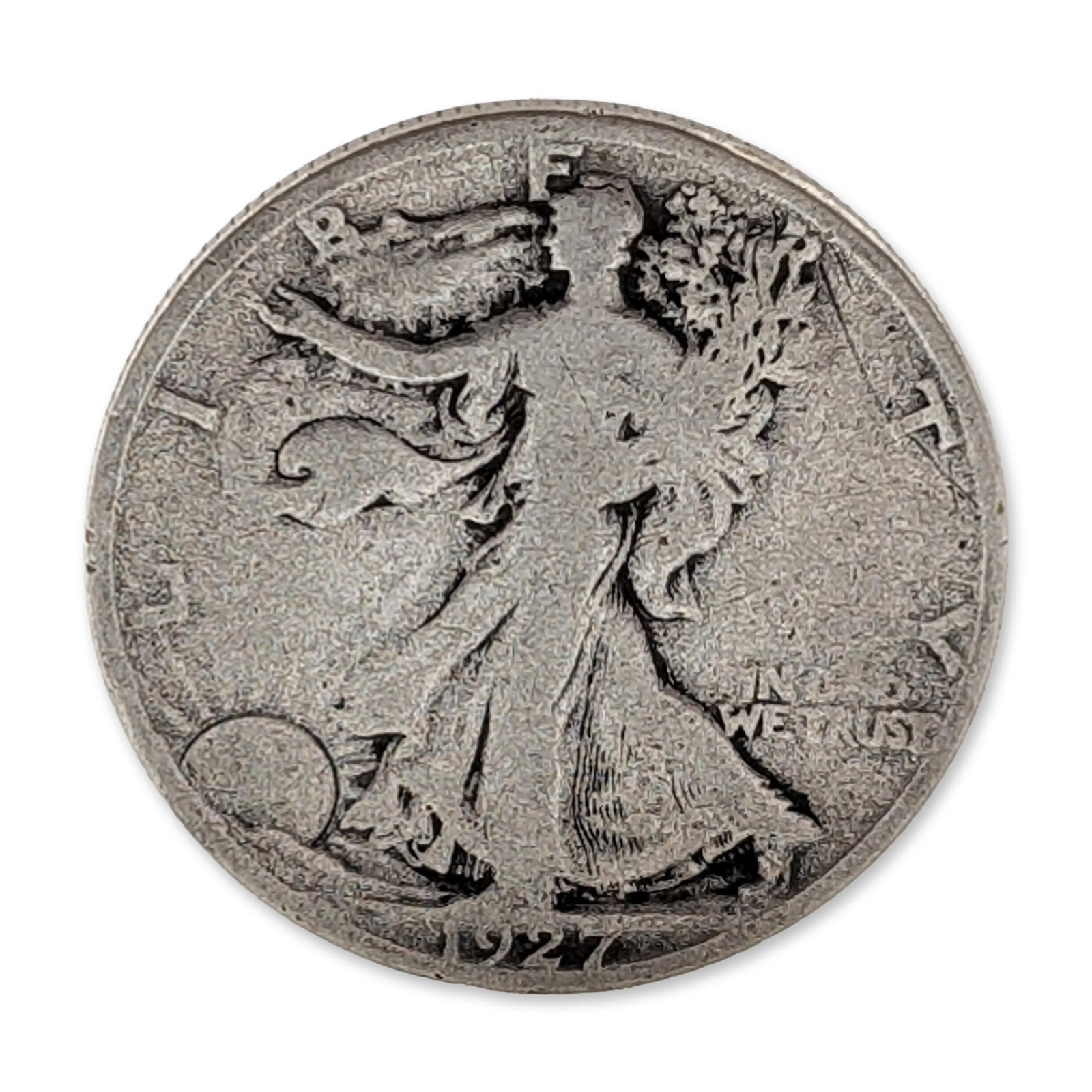1927-S US Walking Liberty Silver Half Dollar Coin (1 of 2)