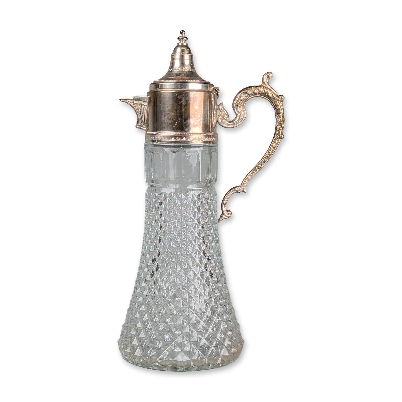 Neoclassical Brass Mounted Cut Crystal Pitcher (1 of 5)