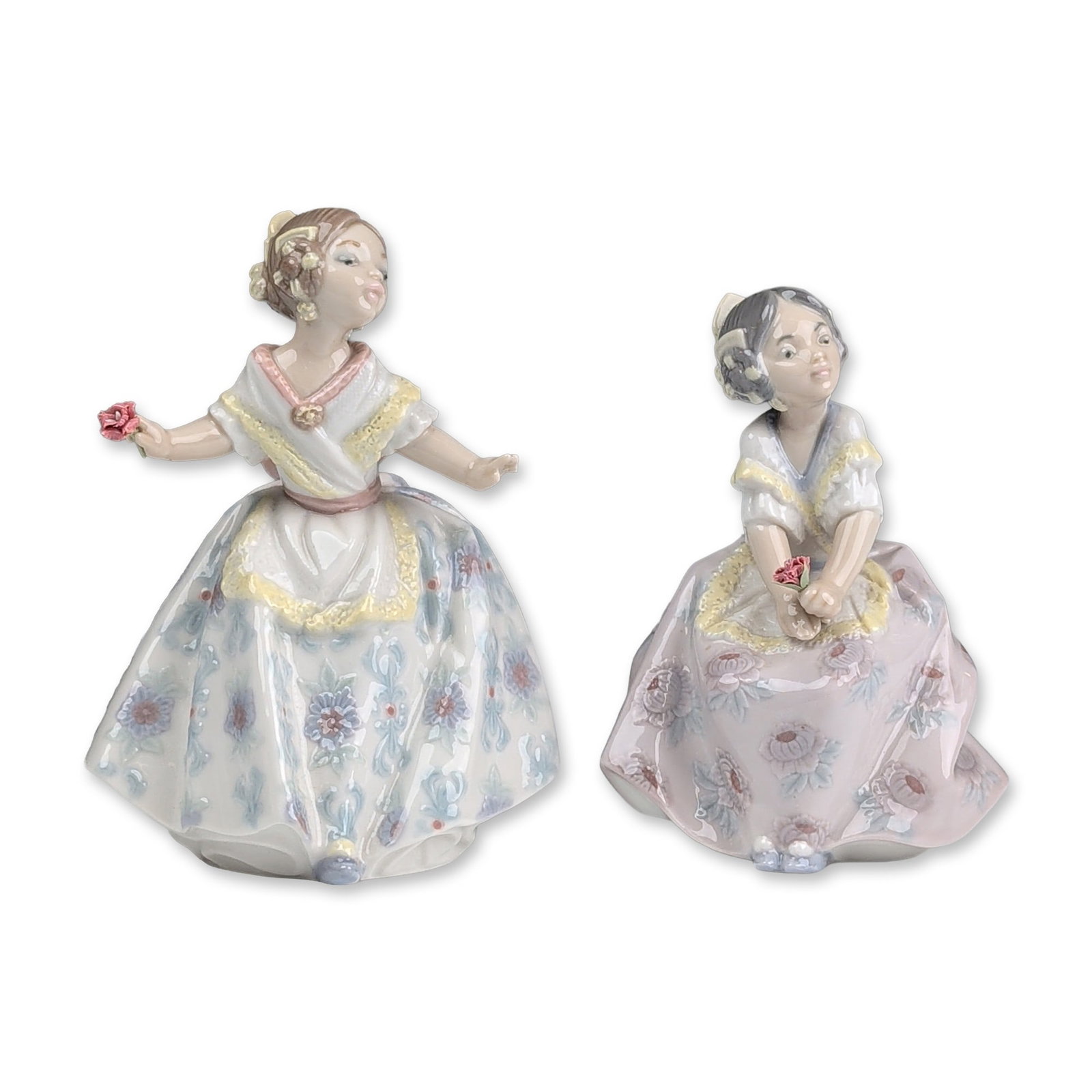 2pc Lladro Porcelain Figurines, Lolita 01005372 and Carmencita 01005373 (1 of 4)