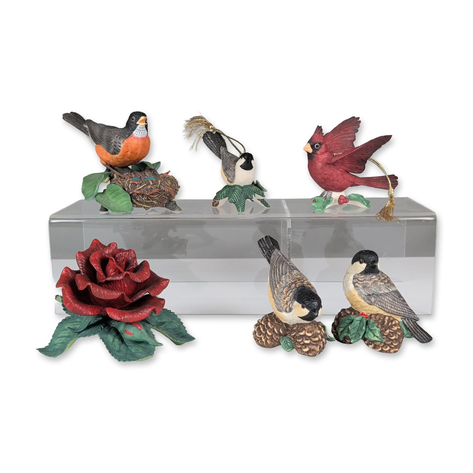 6pc Lenox Porcelain Bird and Floral Figurines (1 of 11)