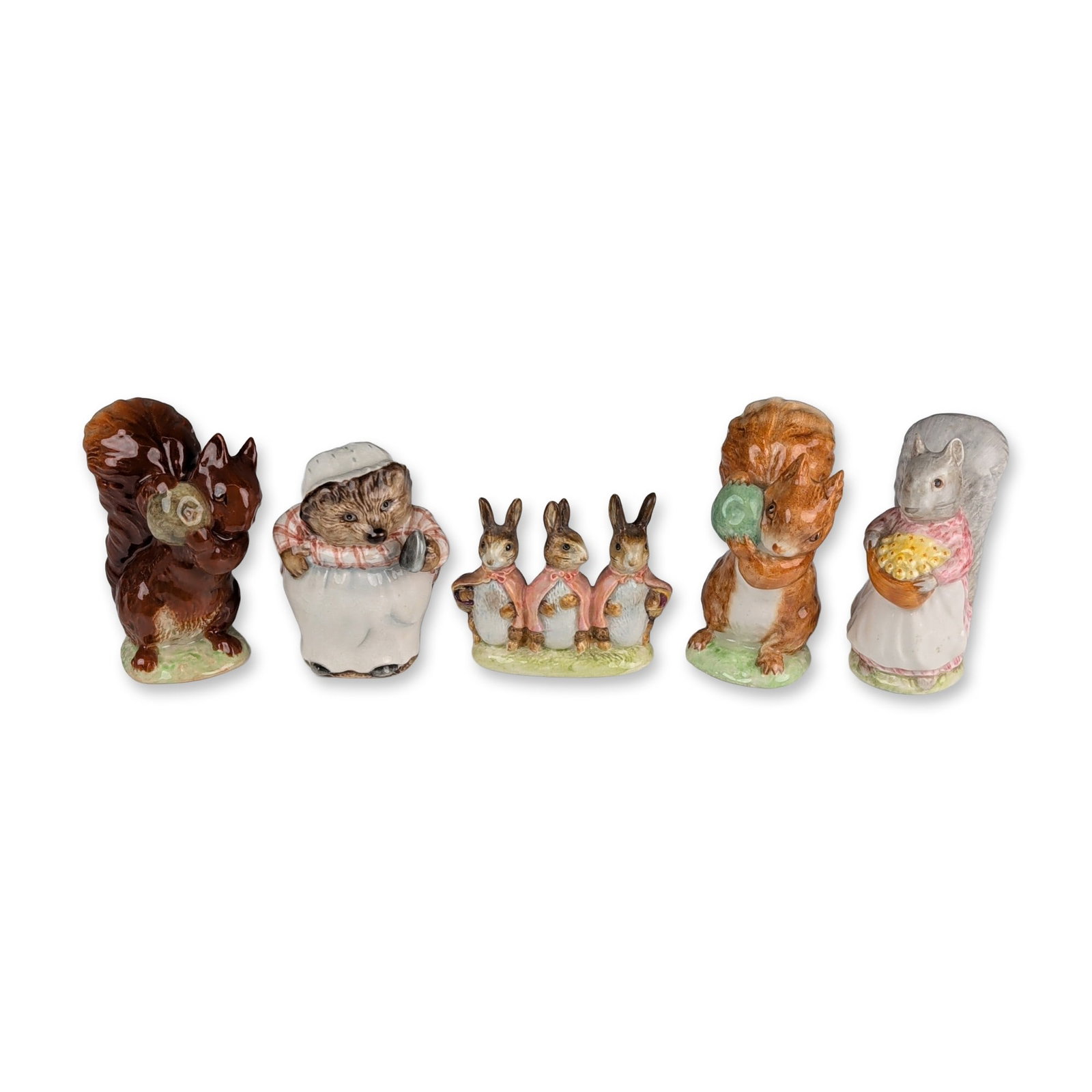 5pc Collection of Beswick Beatrix Potter Glazed Ceramic Figurines (1 of 3)