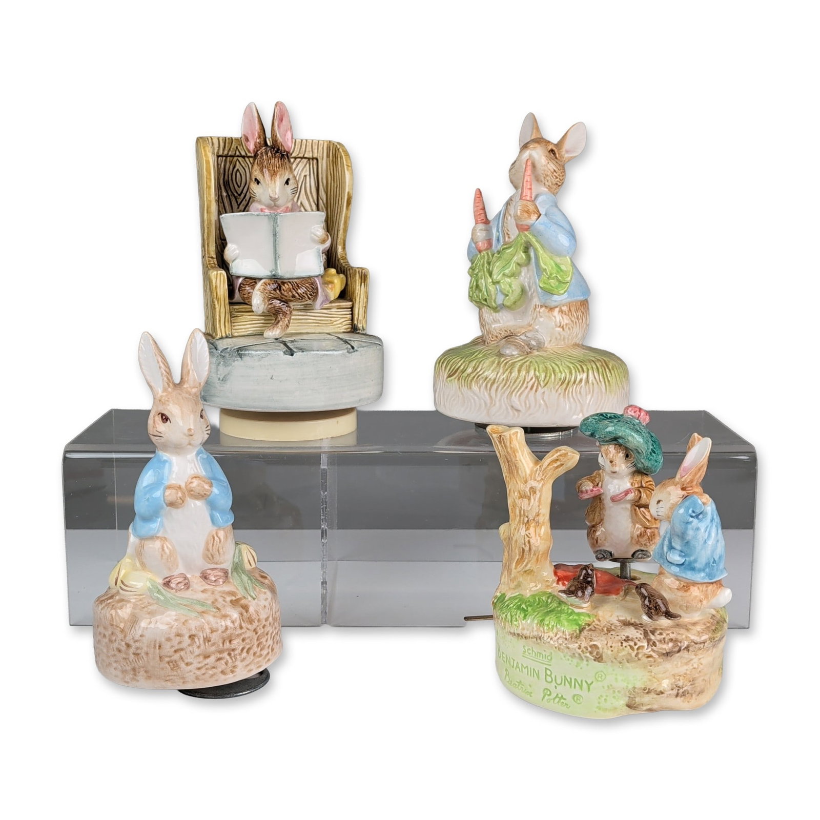 4pc Collection of Schmid Beatrix Potter Musical Figurines (1 of 3)