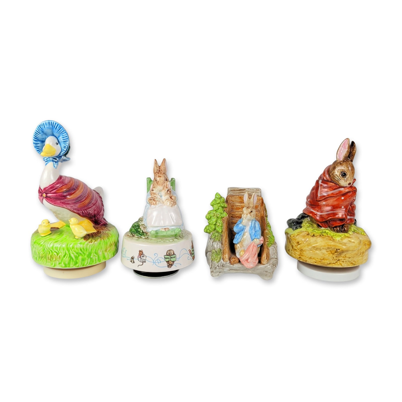 4pc Schmid Beatrix Potter Ceramic Musical Boxes (1 of 6)