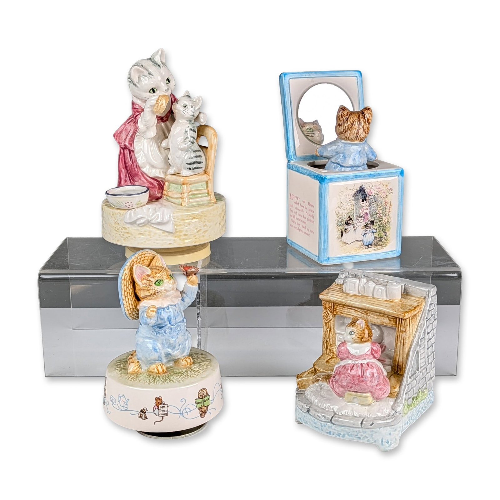 4pc Schmid Beatrix Potter Ceramic Musical Figurines (1 of 3)