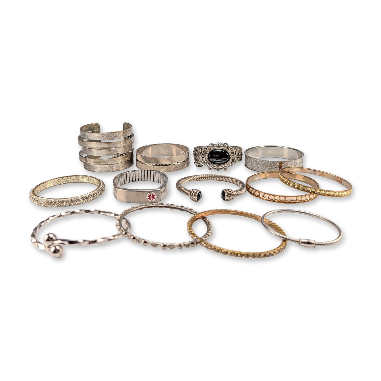 14pc Group of Assorted Vintage Costume Jewelry Bracelets (1 of 5)