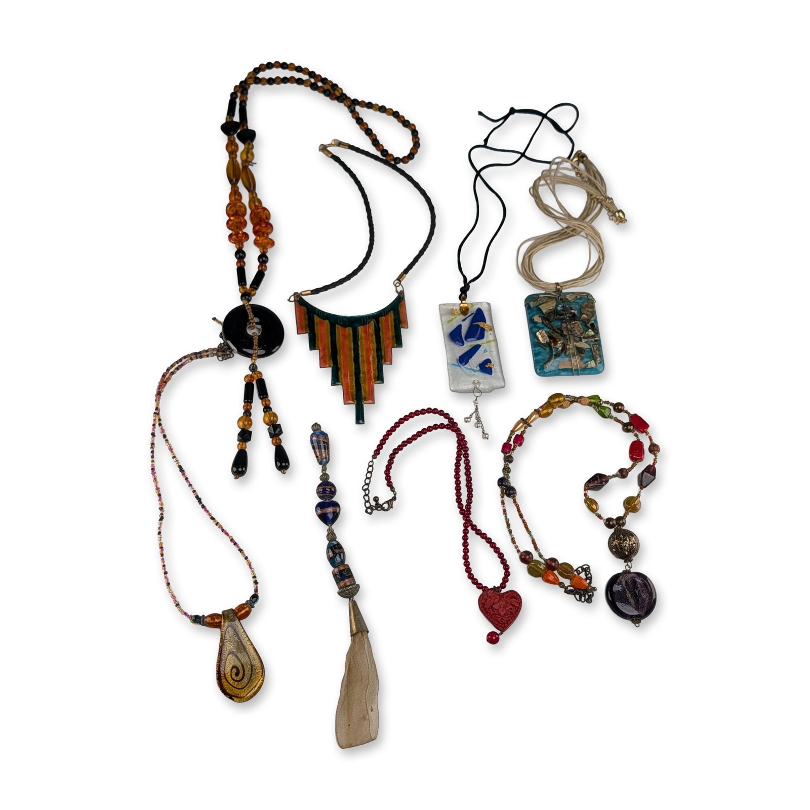 8pc Group of Artisan Fashion Necklaces (1 of 4)