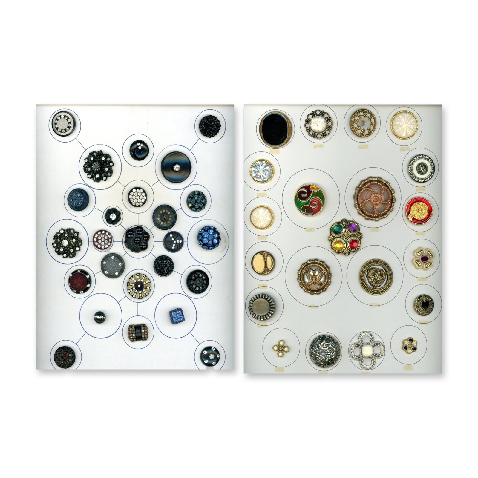 2 CARDS OF ASSORTED PLASTIC BUTTONS (1 of 5)