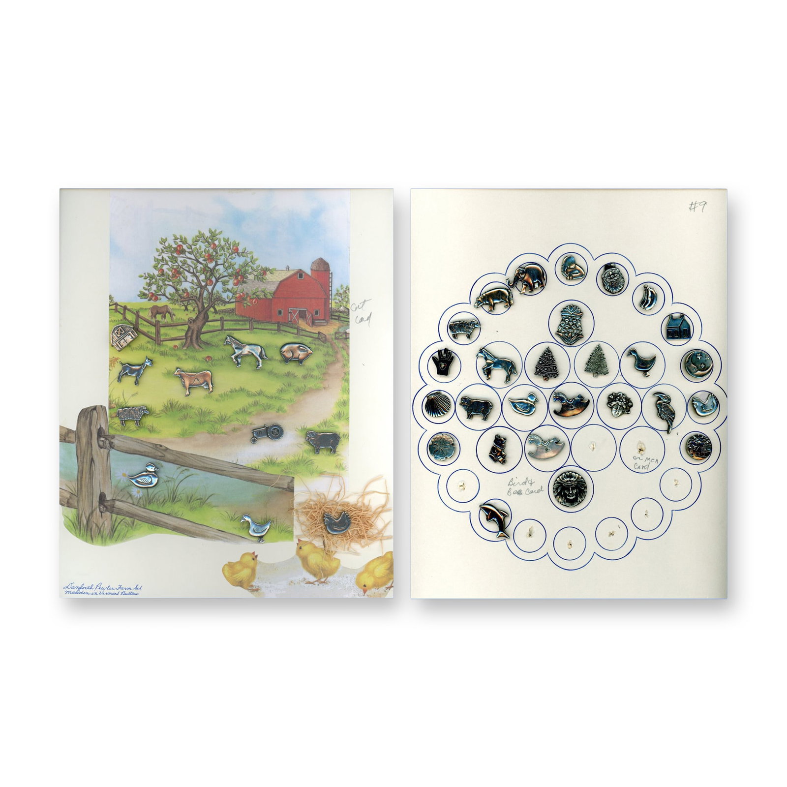 2 CARDS OF DANFORTH PEWTER BUTTONS (1 of 3)