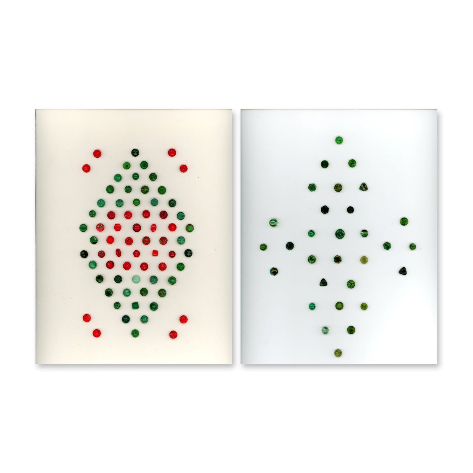 2 CARDS OF GLASS DIMINUTIVE BUTTONS (1 of 3)