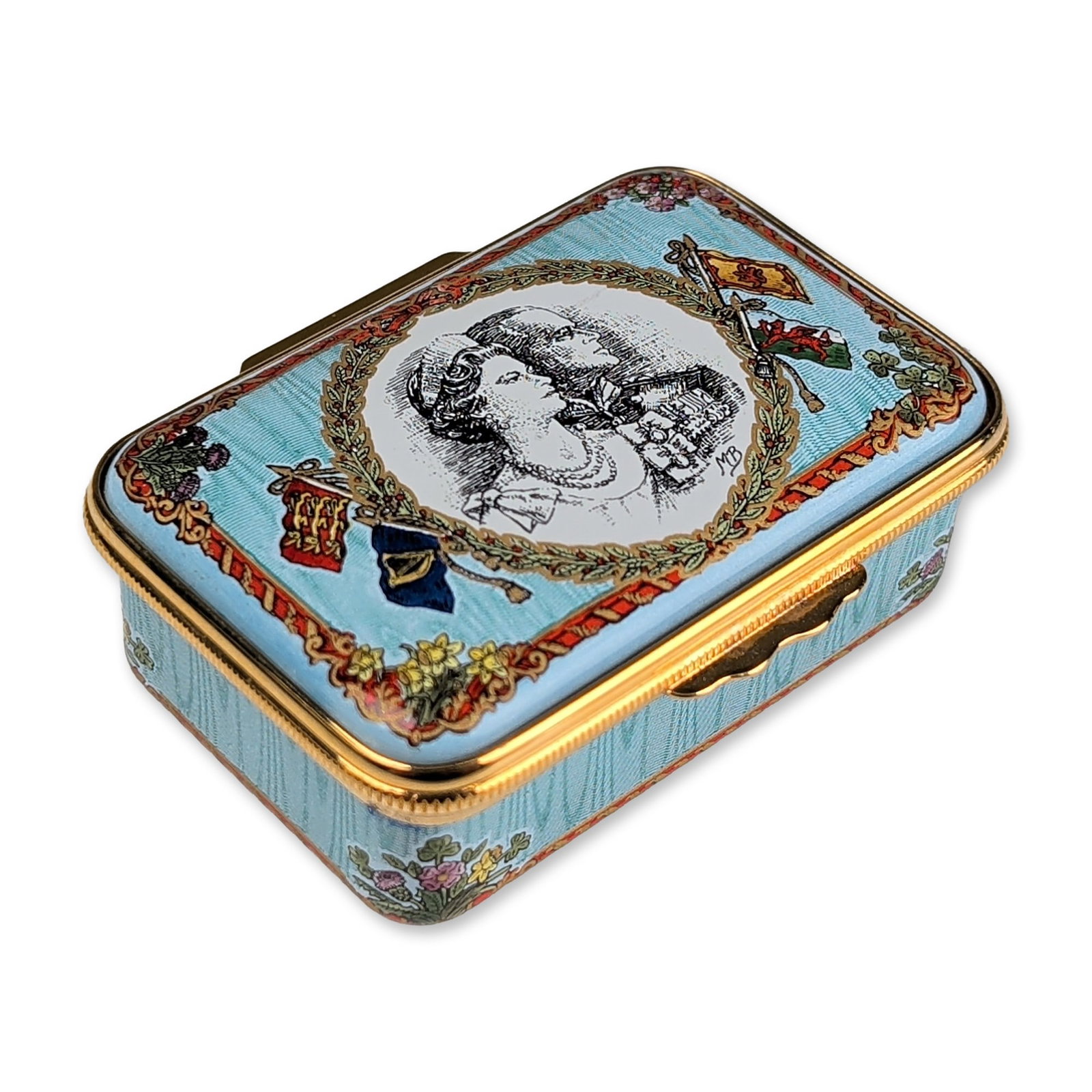 Halcyon Days Royal Wedding Enamels Commemorative Anniversary Box (1 of 5)