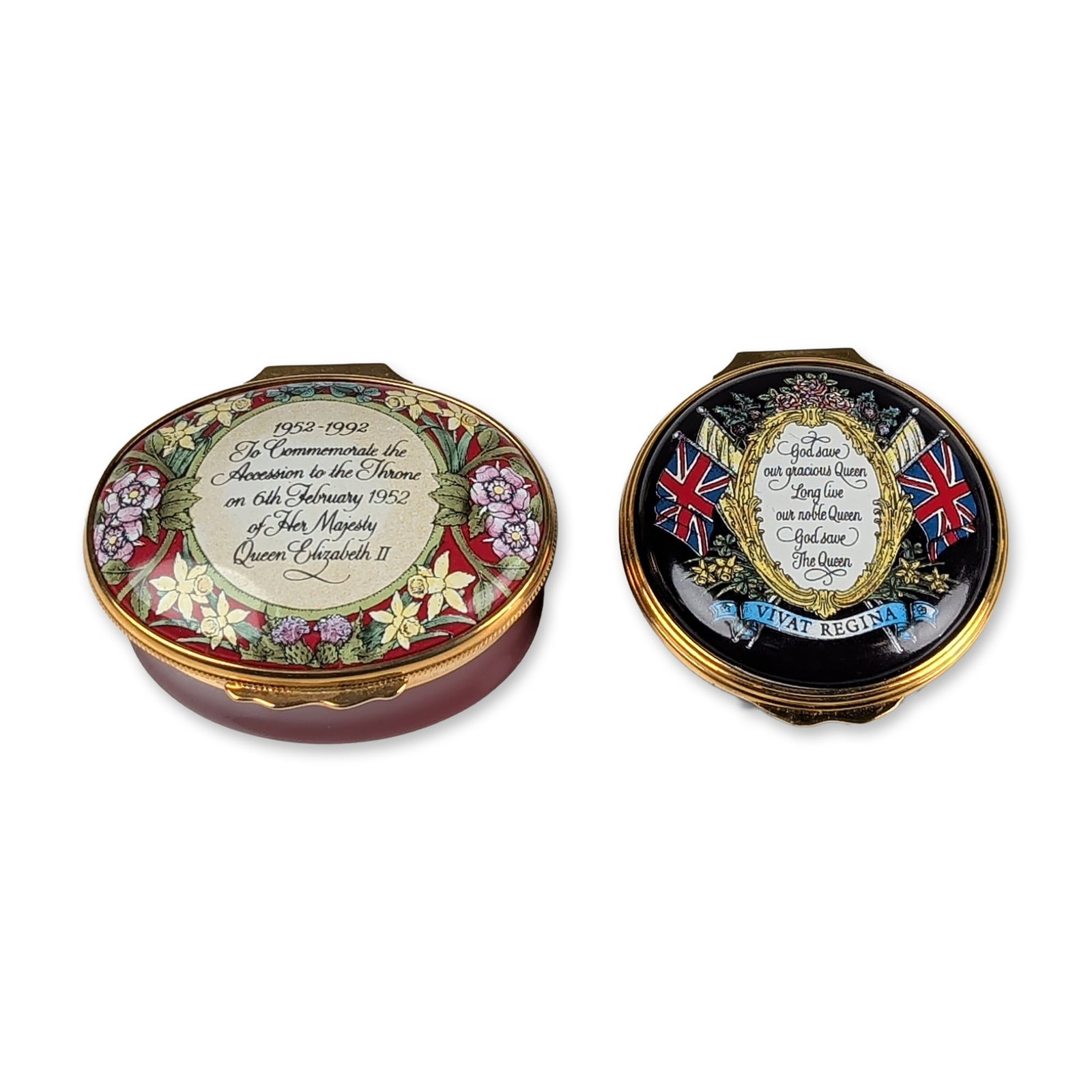 2pc Halcyon Days Royal Family Enamel Commemorative Trinket Boxes (1 of 5)