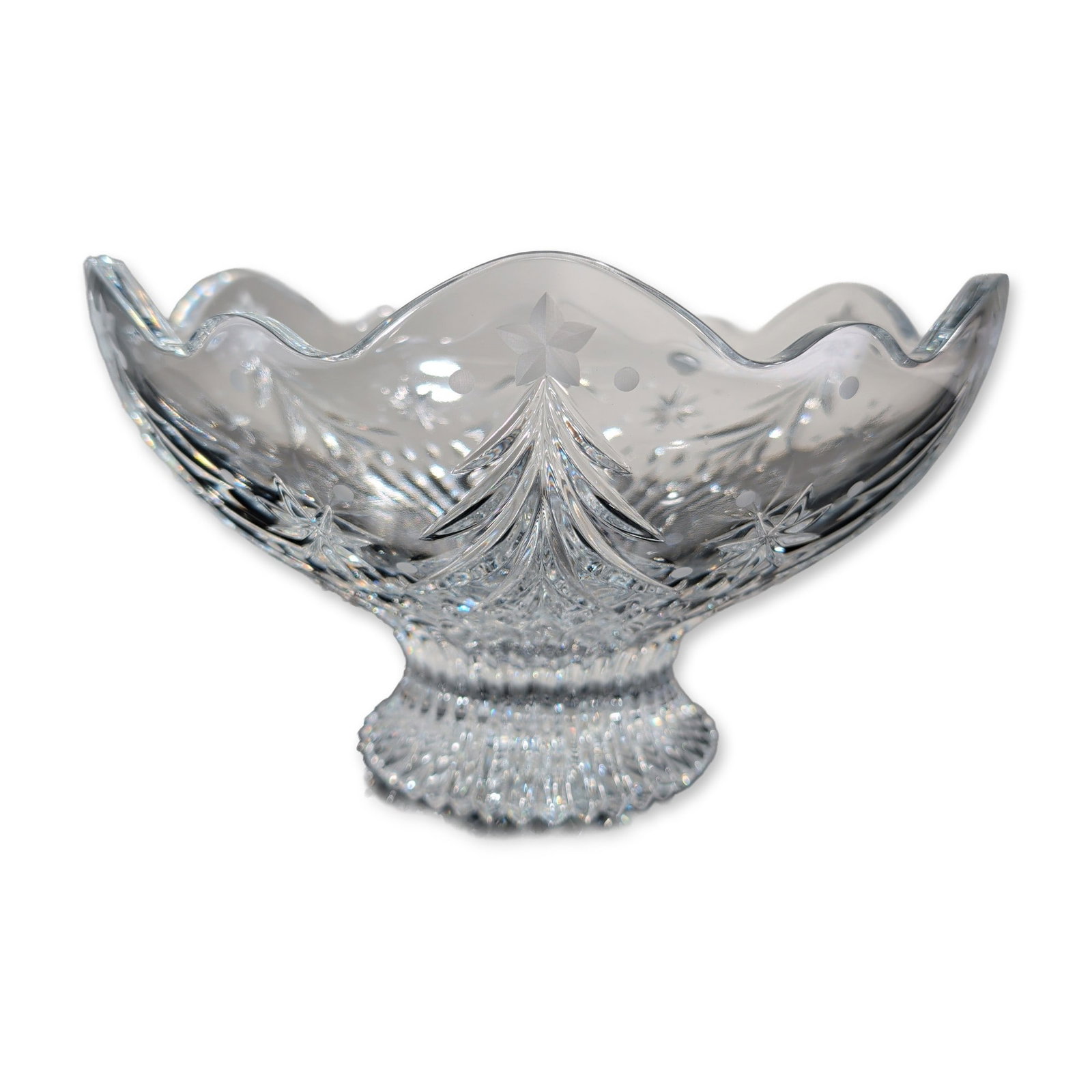 Waterford Crystal Christmas Centerpiece Footed Bowl (1 of 6)
