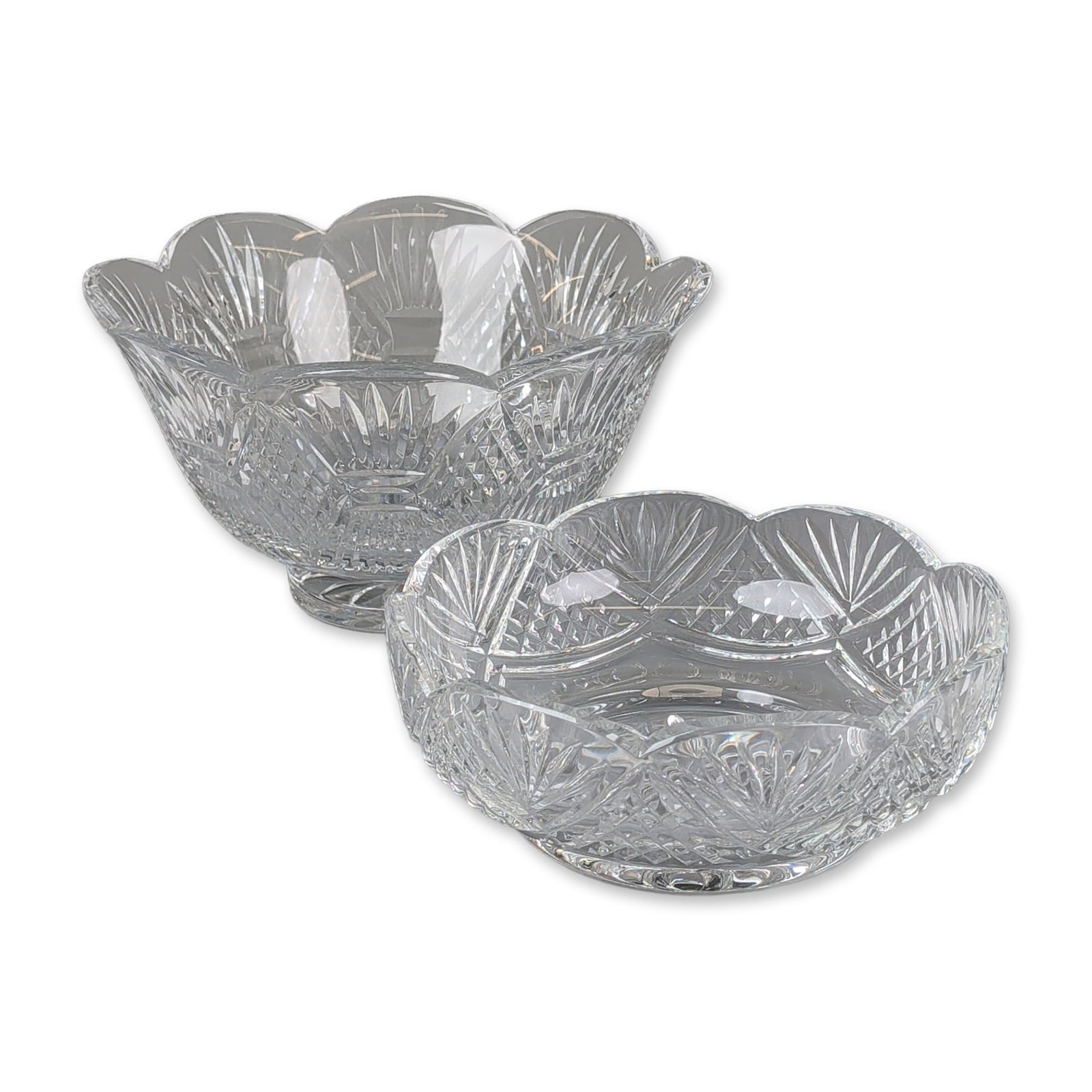 2pc Waterford Cut Crystal Footed Bowls (1 of 4)