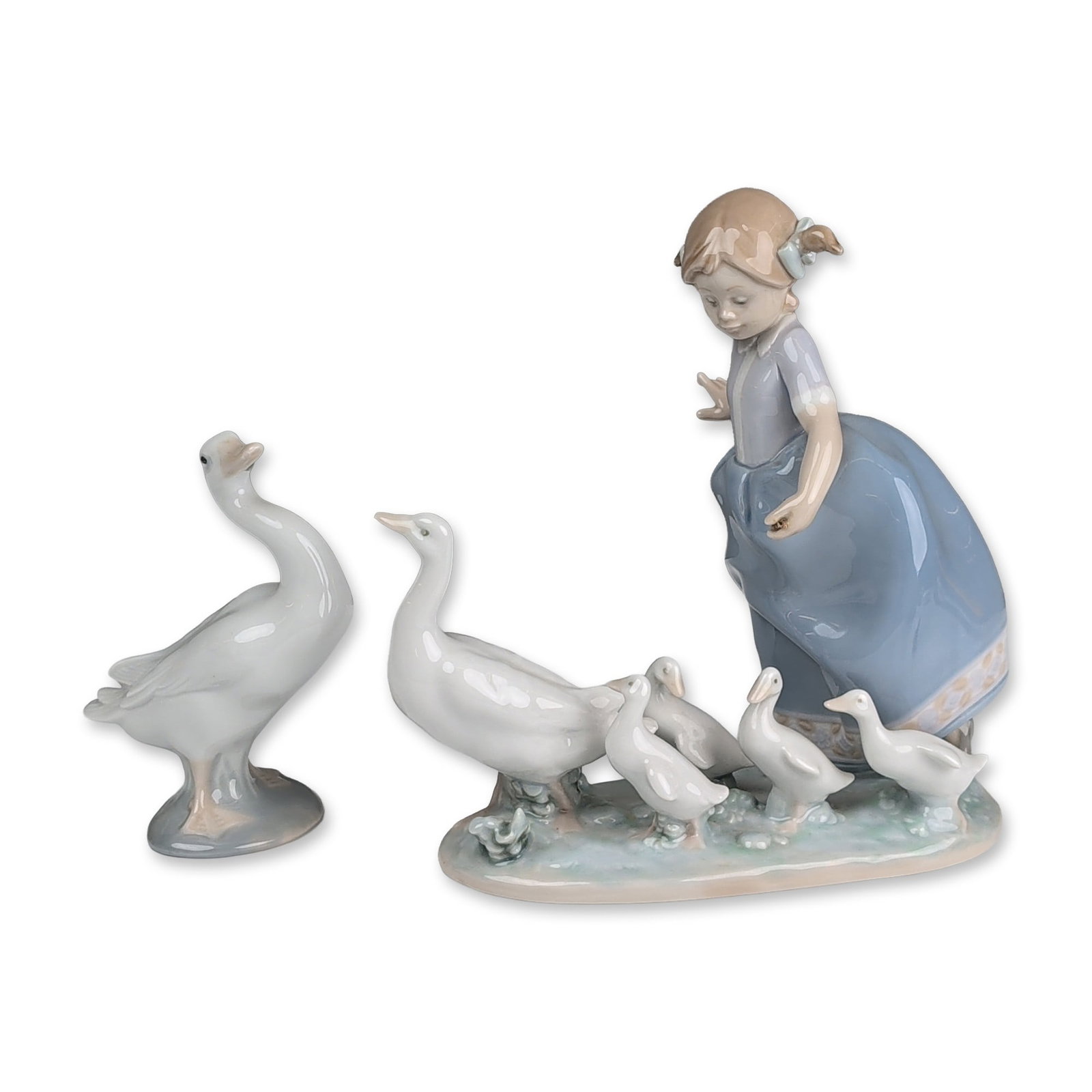 2pc Lladro Porcelain Figurines, Hurry Now 01005503 and Little Duck 01004552 (1 of 4)