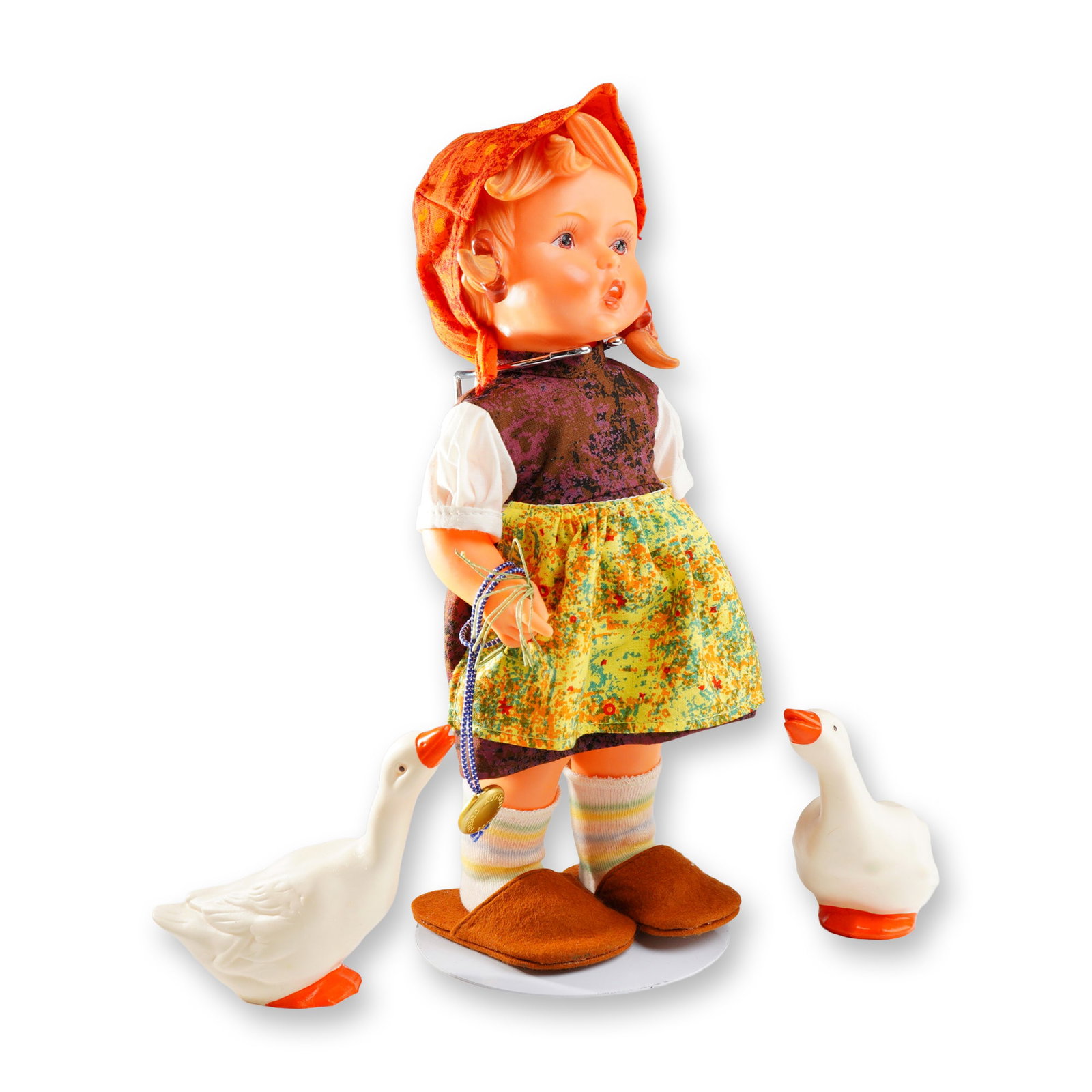 Goebel Hummel Goose Girl Vinyl Doll Set with Two Geese and Packaging (1 of 6)