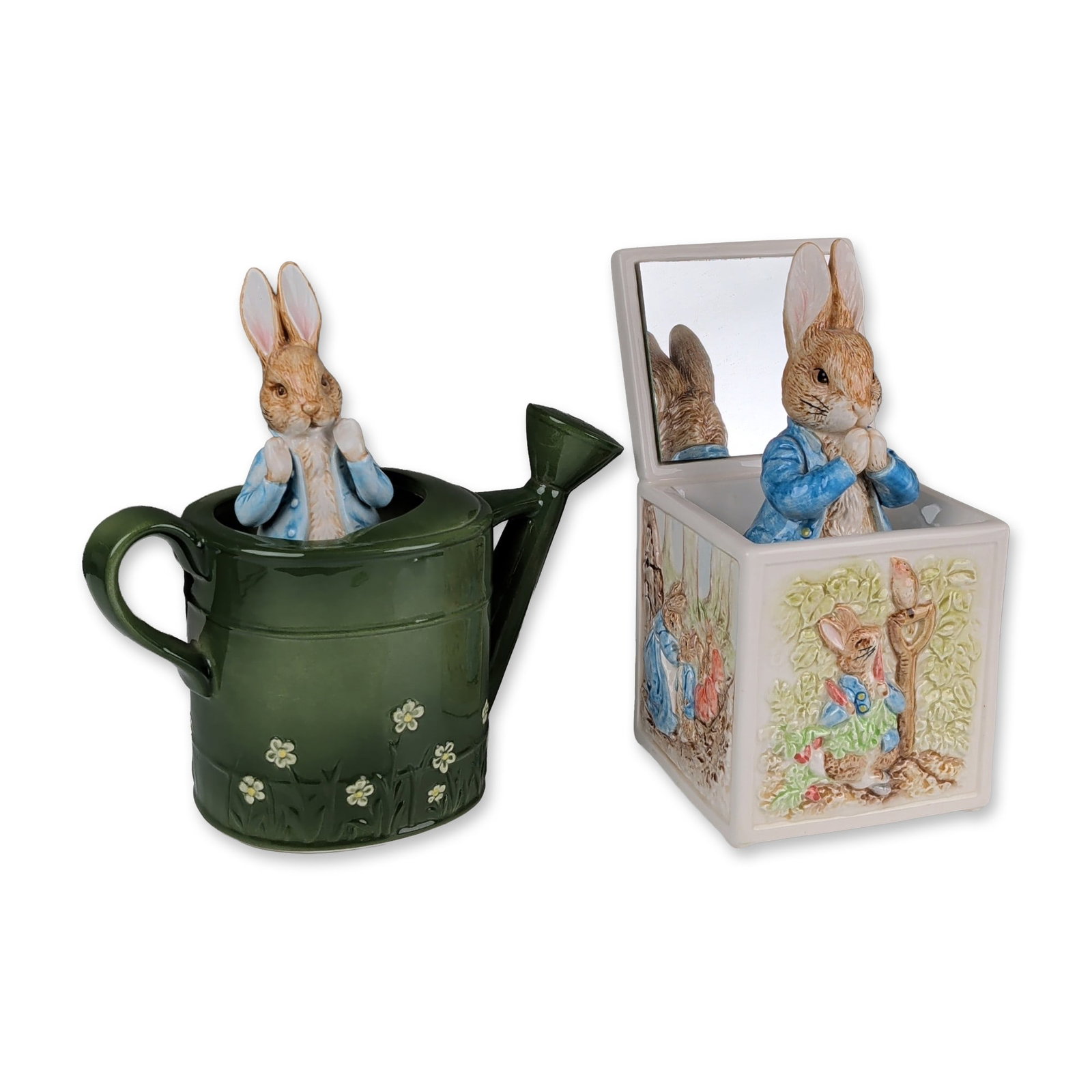 2pc Schmid Beatrix Potter Peter Rabbit Musical Figurines (1 of 3)