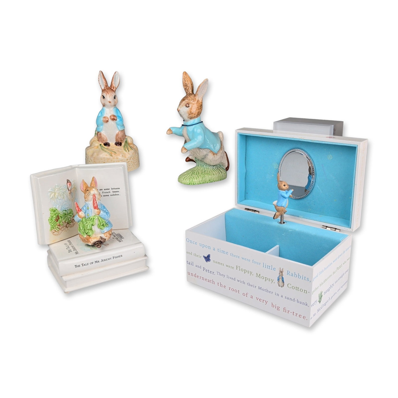 4pc Beatrix Potter Peter Rabbit Musical Figurines and Jewelry Box (1 of 3)