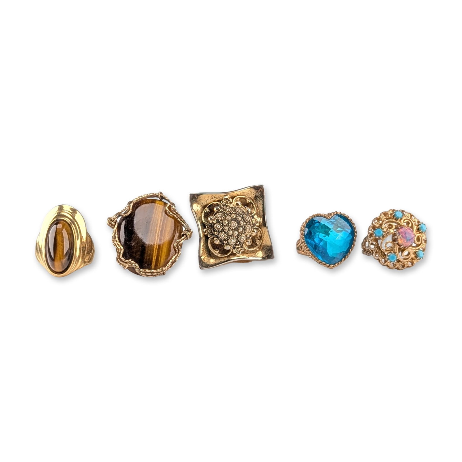 5pc Vintage and Contemporary Cocktail Rings (1 of 5)